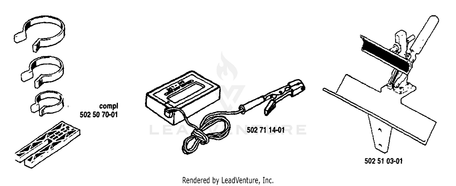 Piston Assembling Kit, Tachometer And Bracket