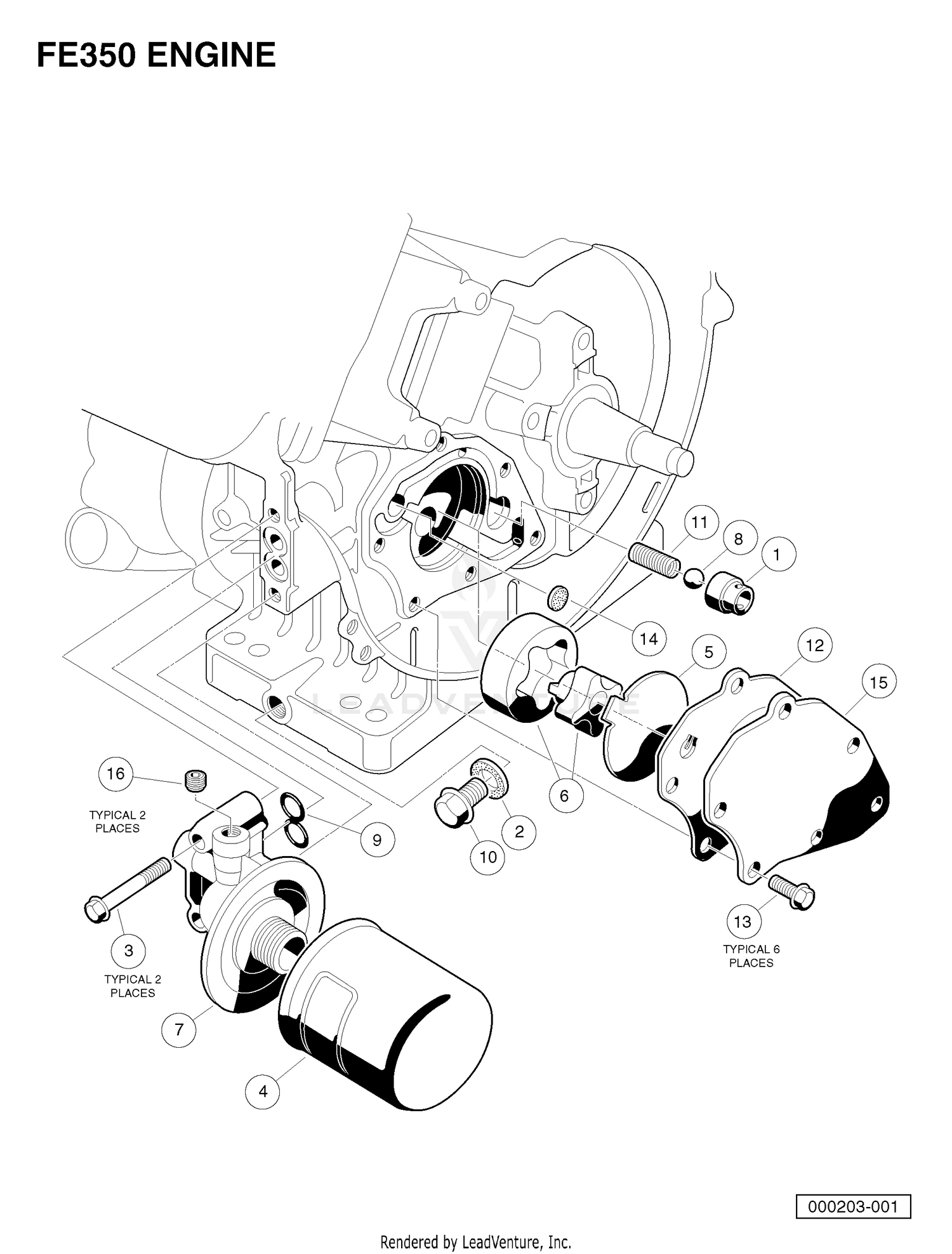 FE350 ENGINE - OIL CIRCULATION