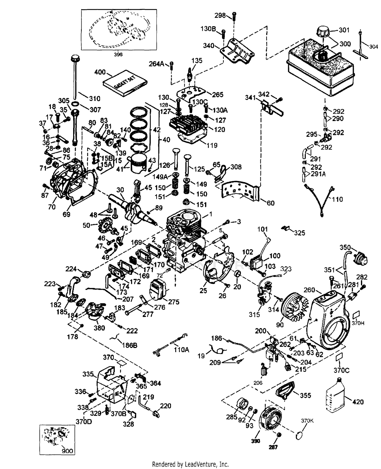 4 Cycle Snowking Engine (HMSK100-159333V)