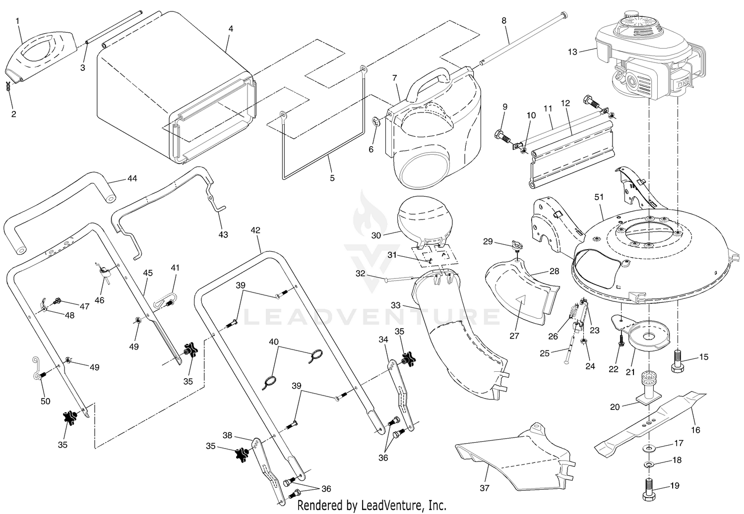 Handle & Grassbag Assembly