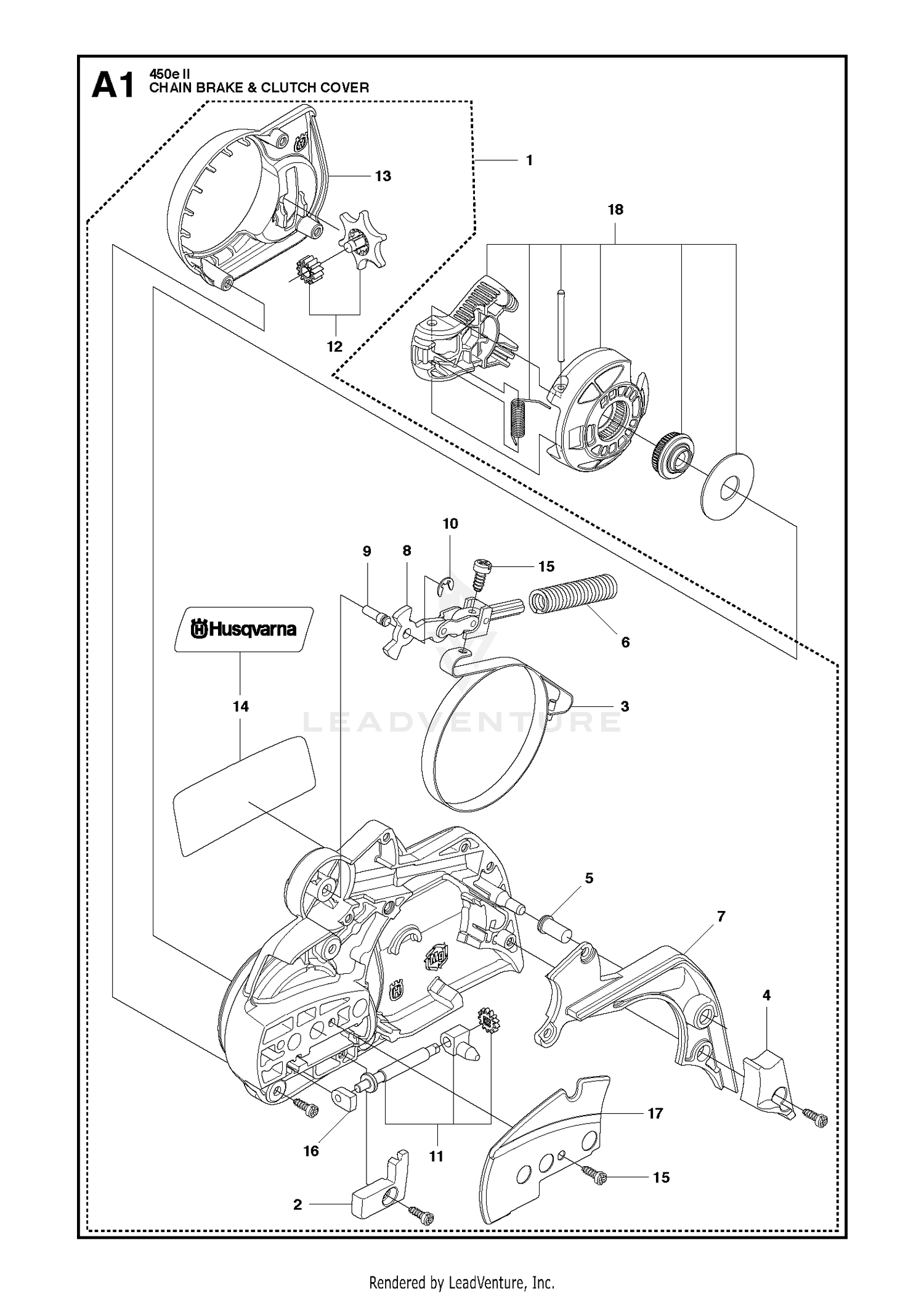 CHAIN BRAKE & CLUTCH COVER 2