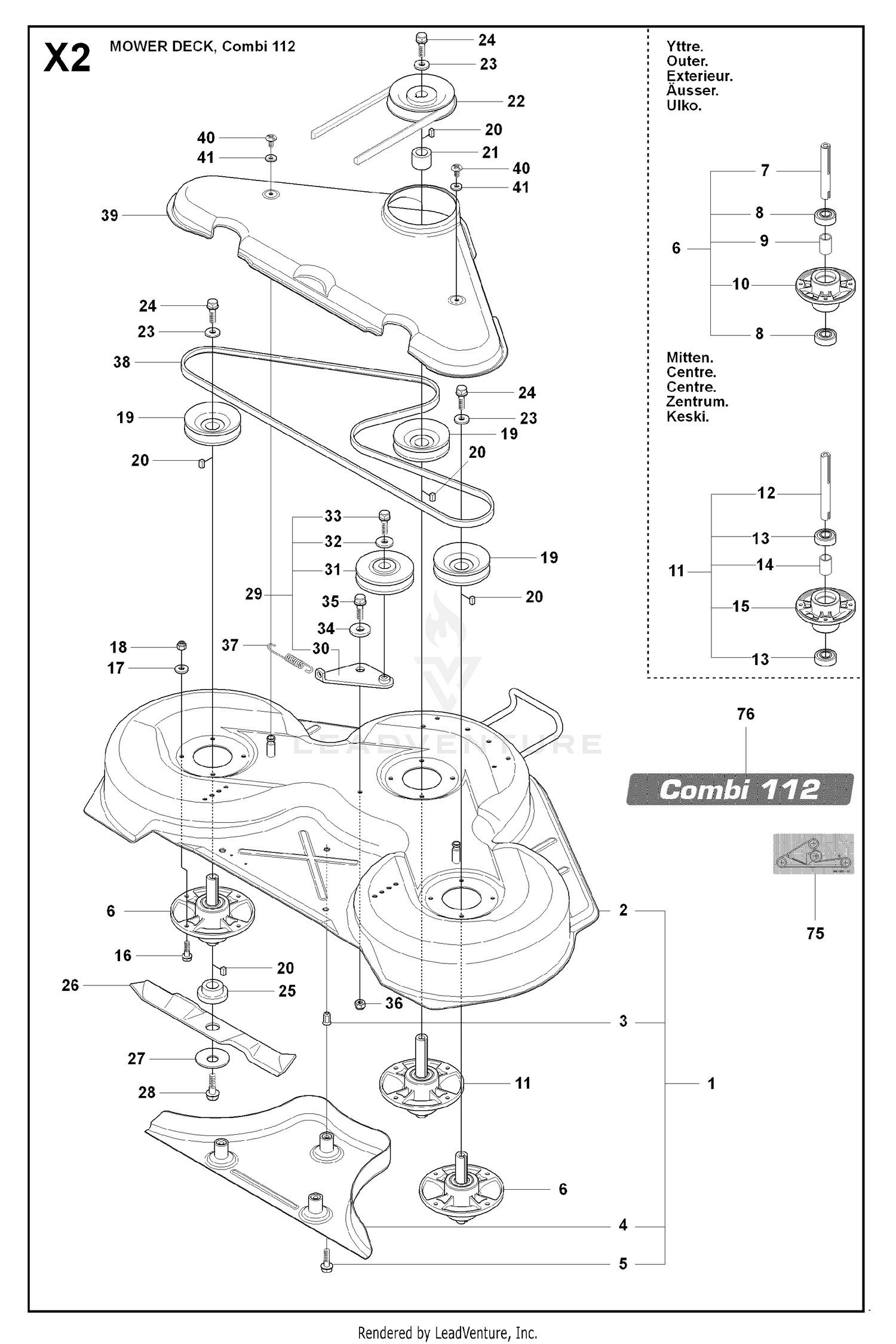 44"/112CM CUTTING DECK 3