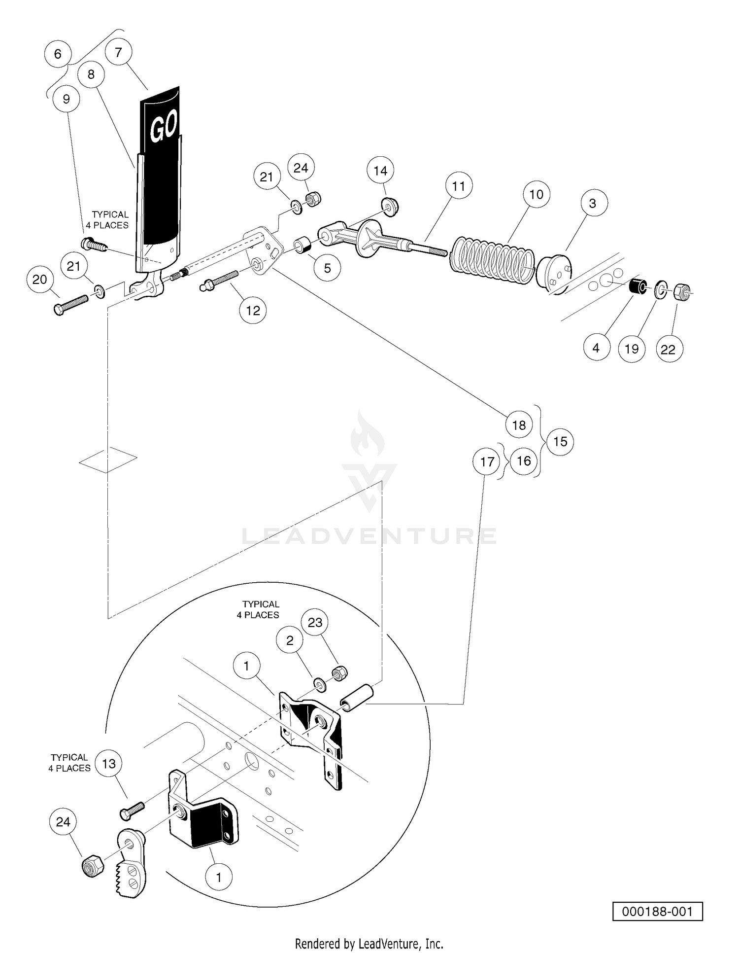 ACCELERATOR PEDAL ASSEMBLY - GASOLINE VEHICLE