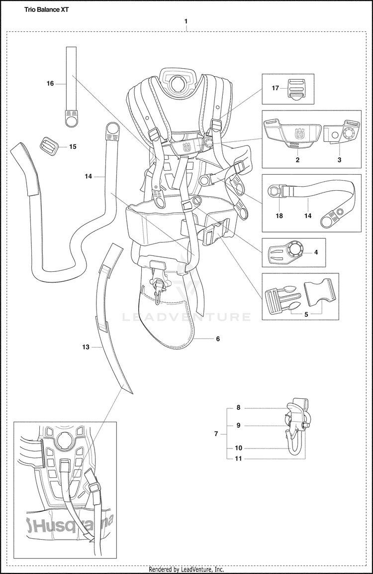Husqvarna Harness Trio Balance XT (200901) Trimmer Accessory
