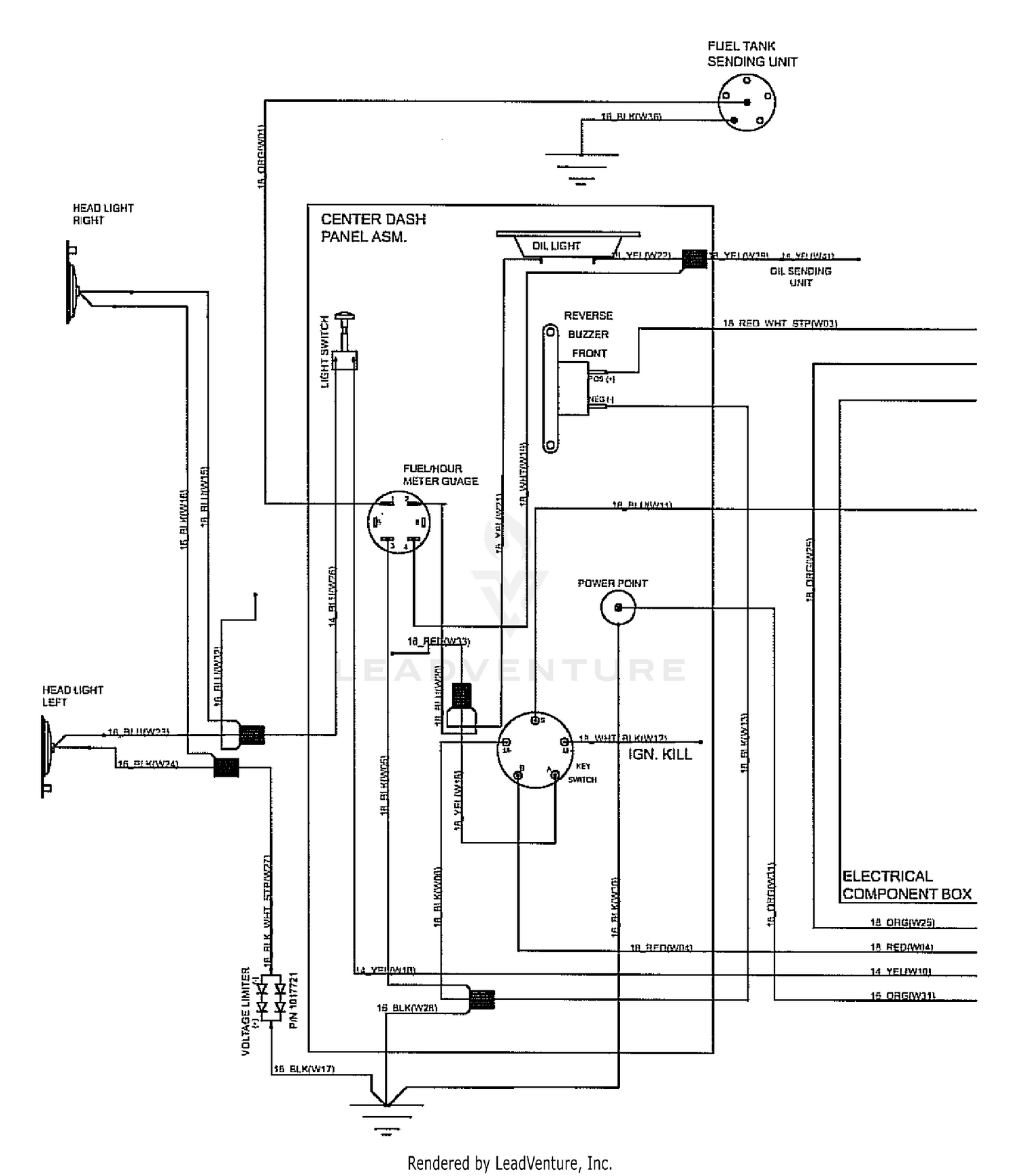 Wiring - Gasoline Vehicle (Part 1)