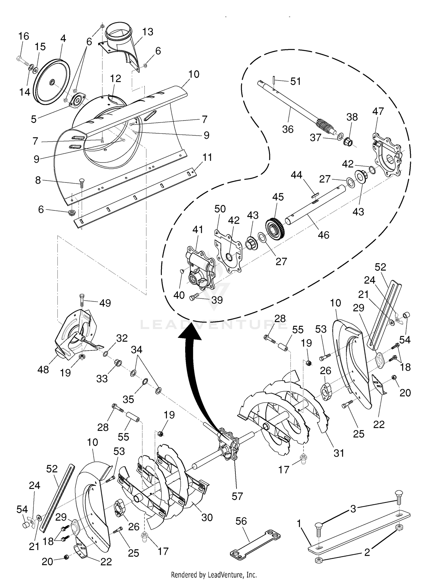 Auger Housing / Impeller Assembly