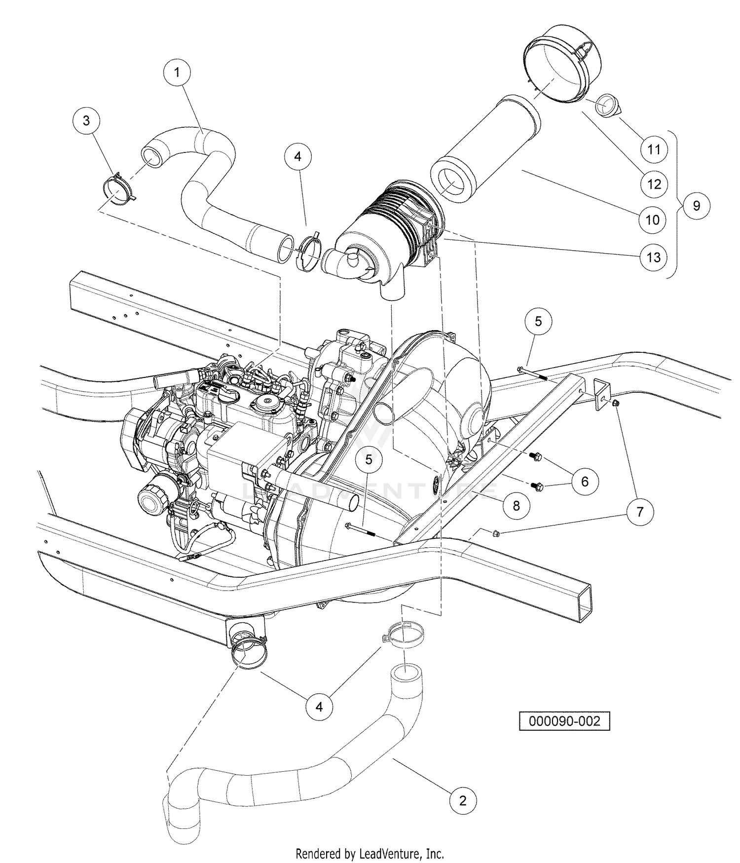 Intake Duct and Air Box Assembly - Diesel Vehicles