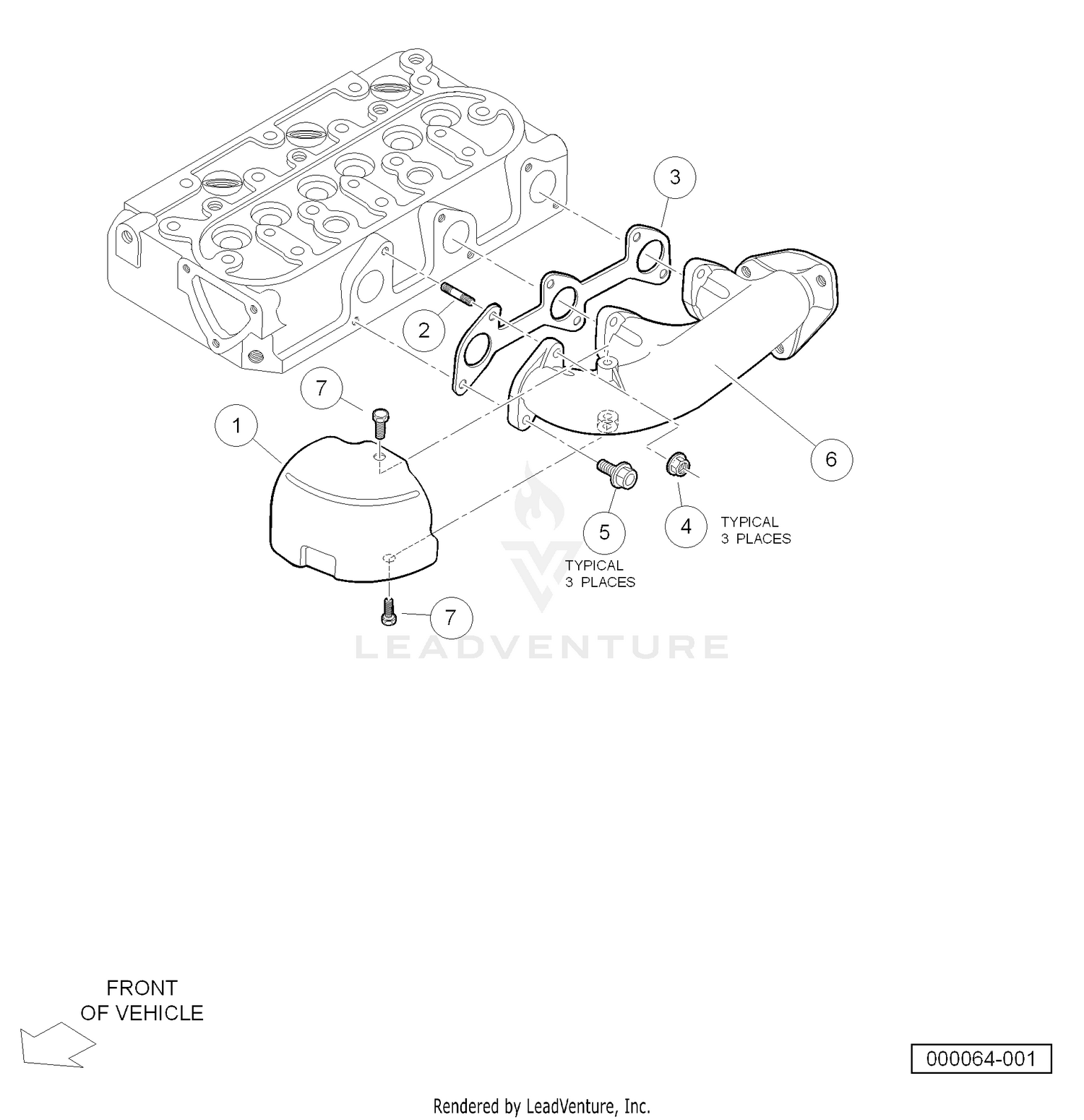 Exhaust Manifold (Diesel Engine - Closed Breather)