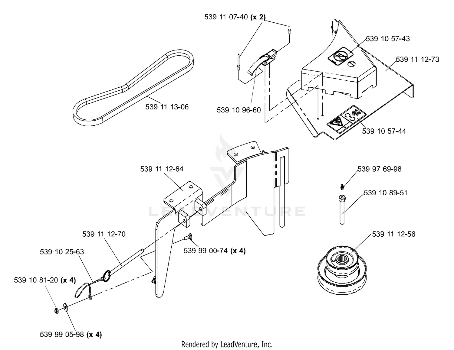 Accessory Drive Kit (P/N 539111277) (52" Deck)