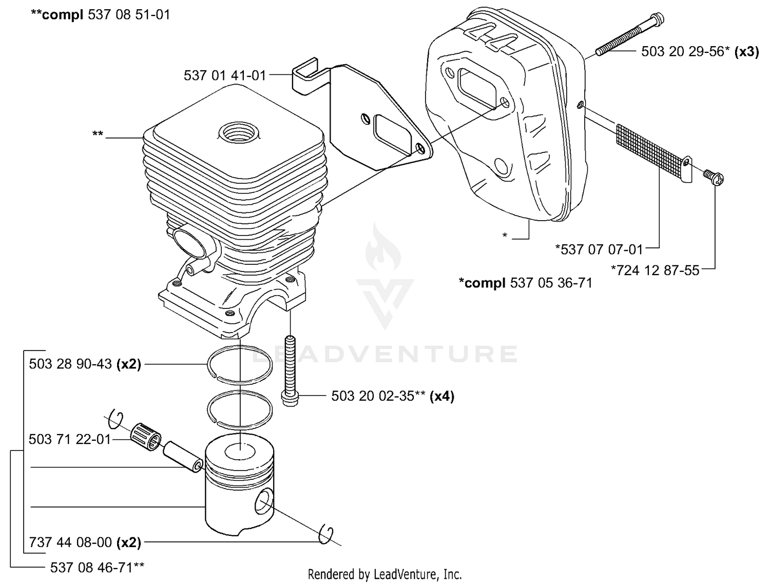 Piston / Cylinder & Muffler