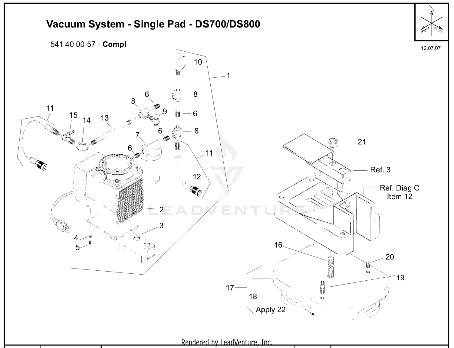 Vacuum System - Single Pad