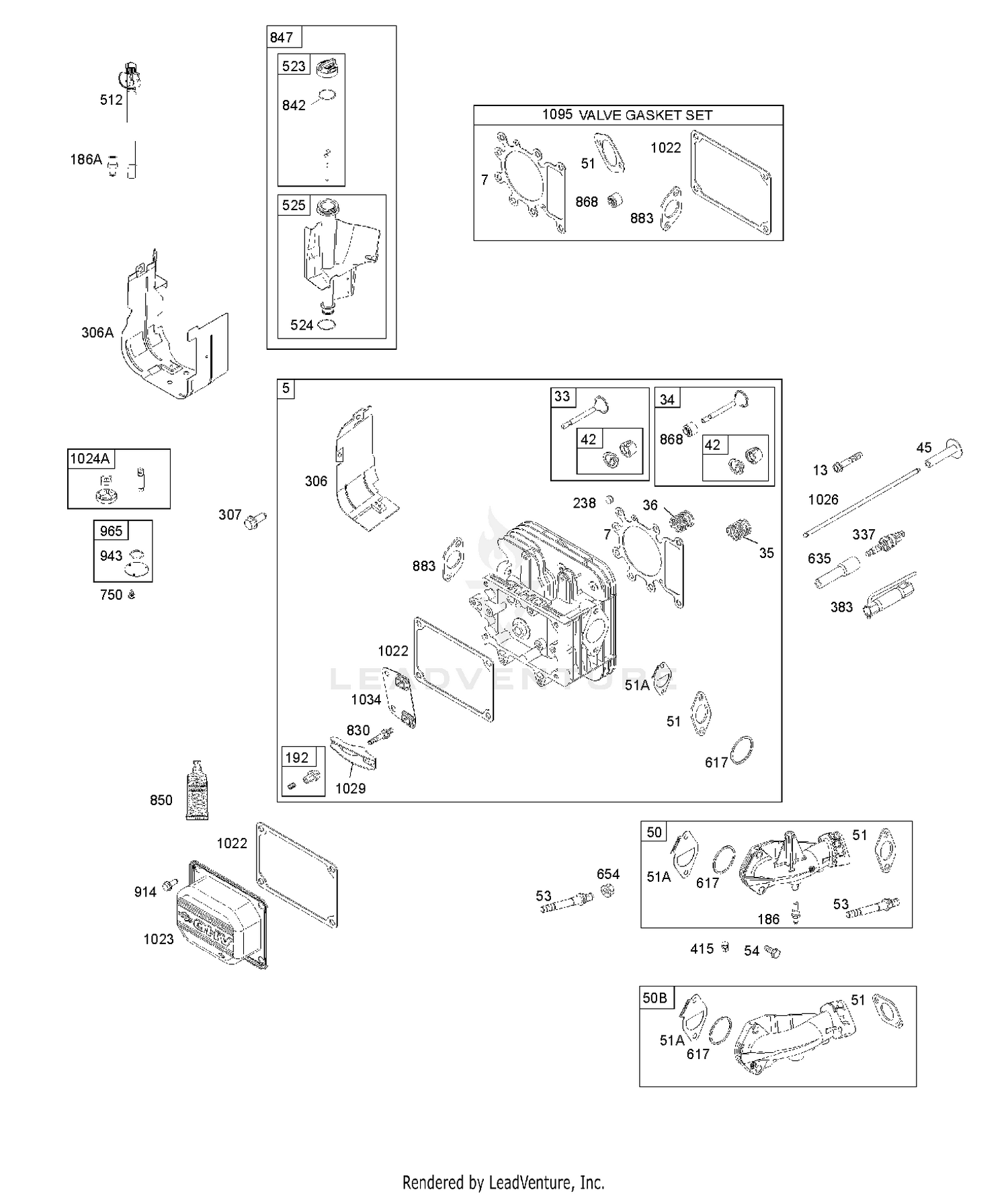 CYLINDER HEAD, GASKET SET - VALVE, LUBRICATION, VALVES