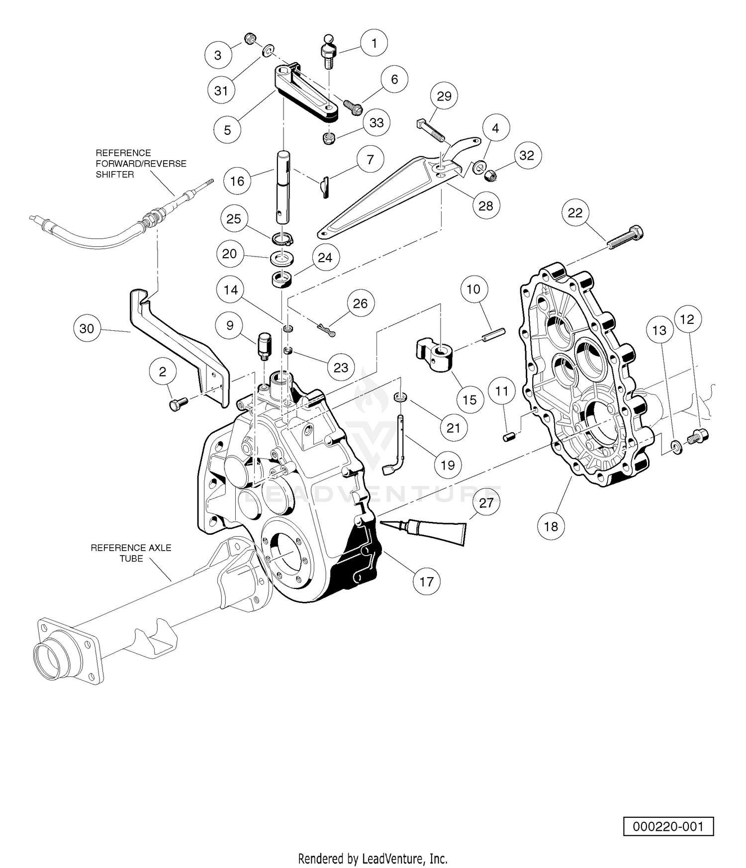 TRANSAXLE - GASOLINE VEHICLES, GEAR CASES AND BRACKETS