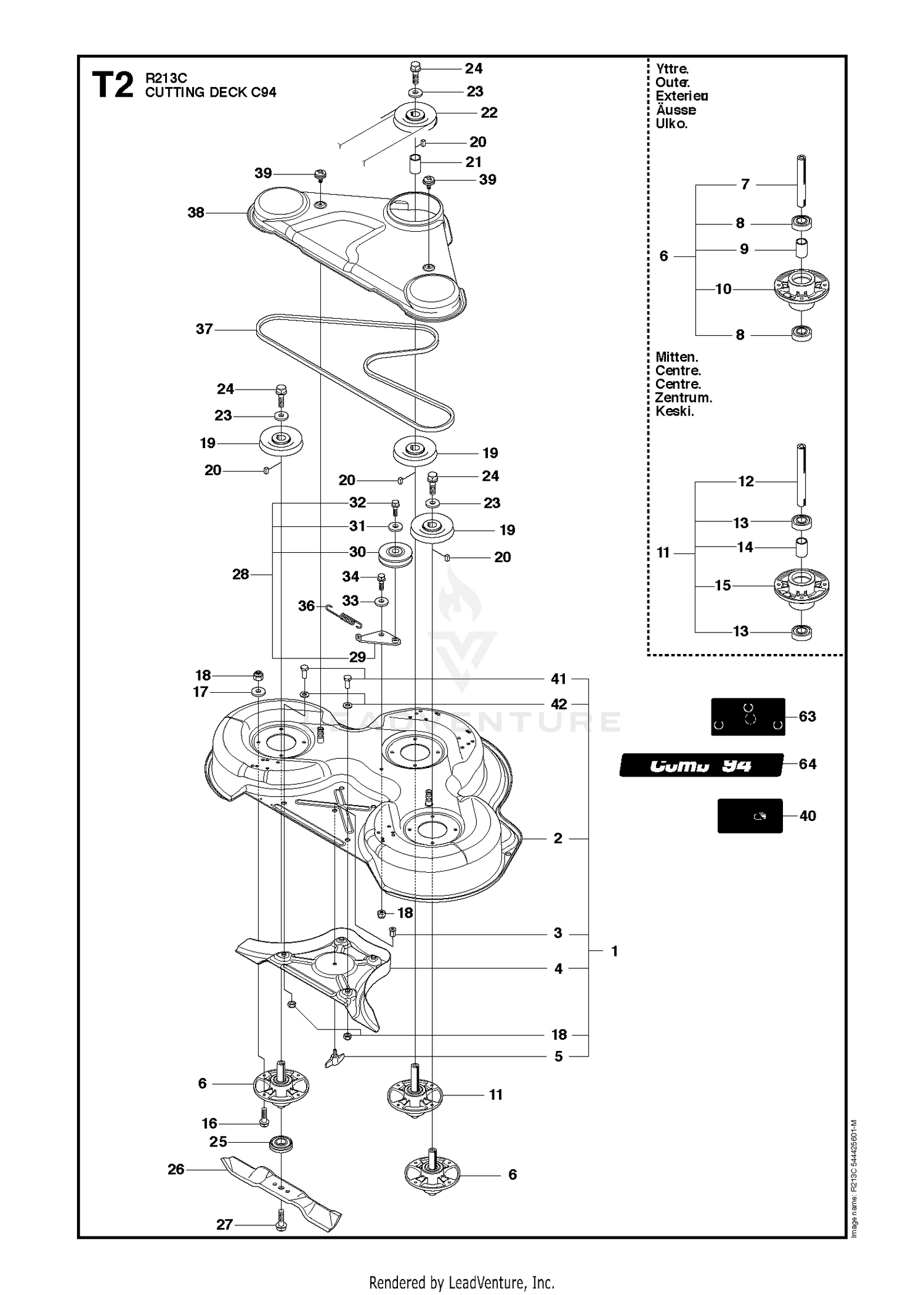 94CM CUTTING DECK