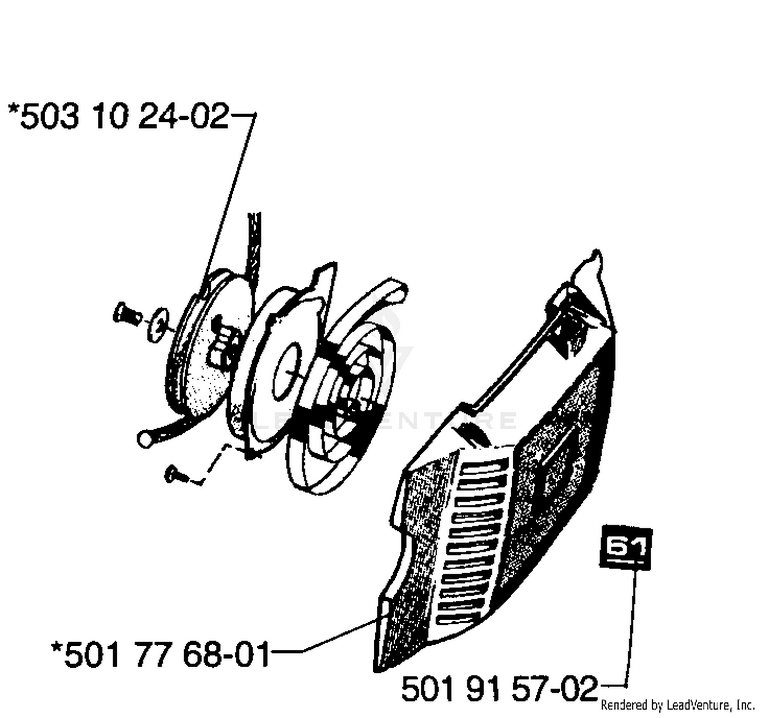 Starter Assembly (S/N 1070001 And Below)