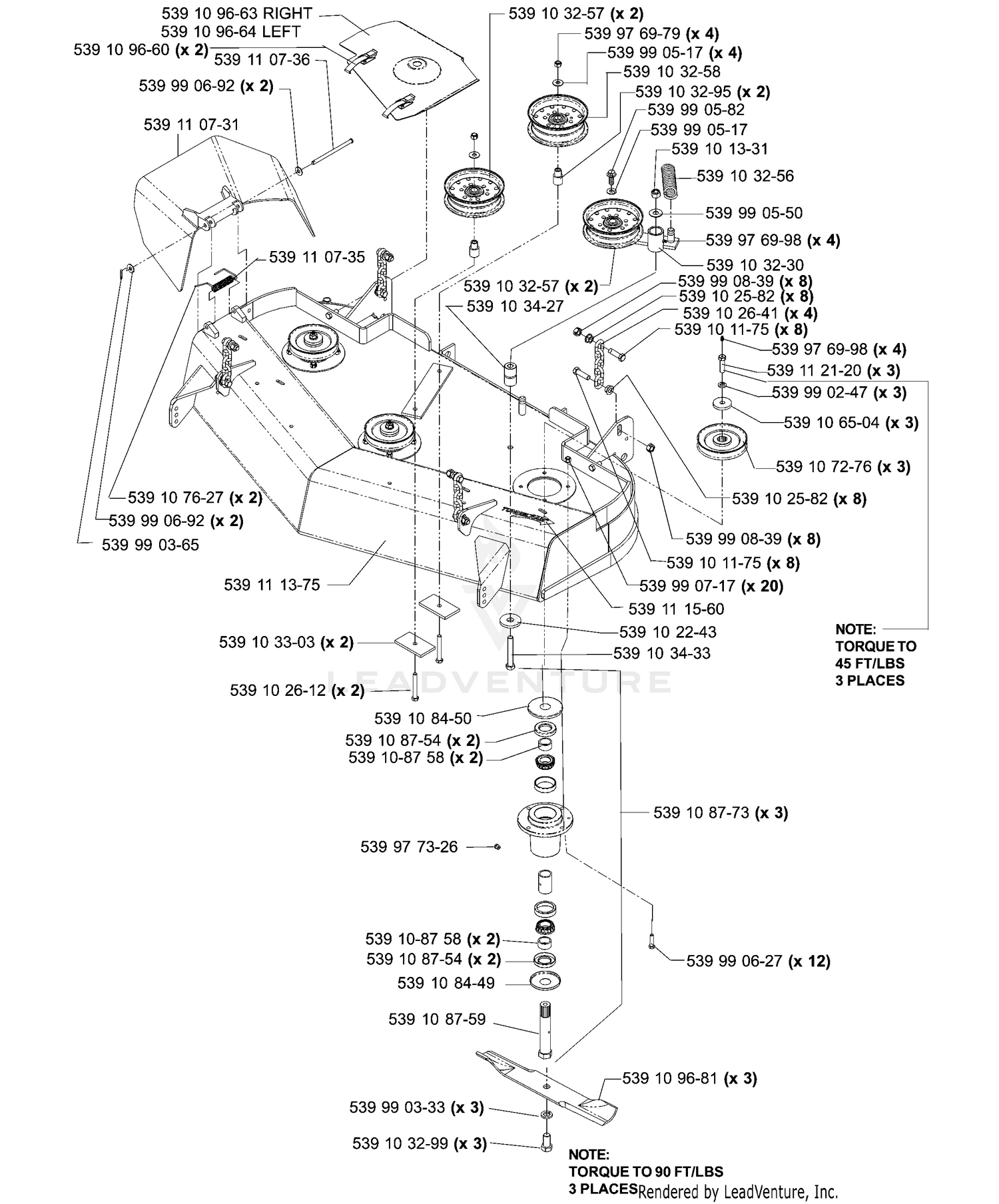 42" Deck Assembly (Part 1)