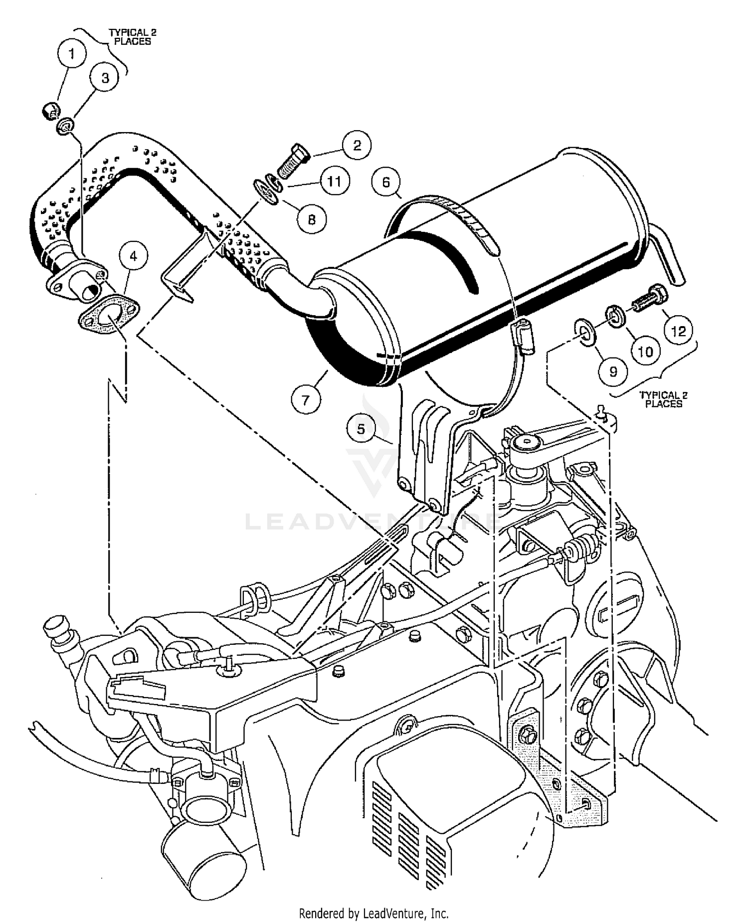 Exhaust System - FE290 Engine
