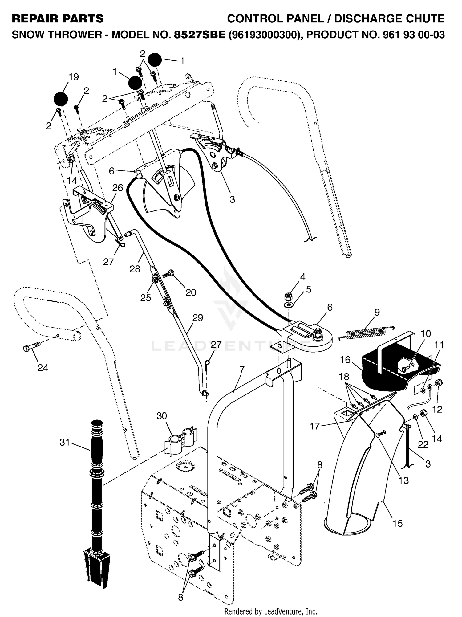 CONTROL PANEL & DISCHARGE CHUTE