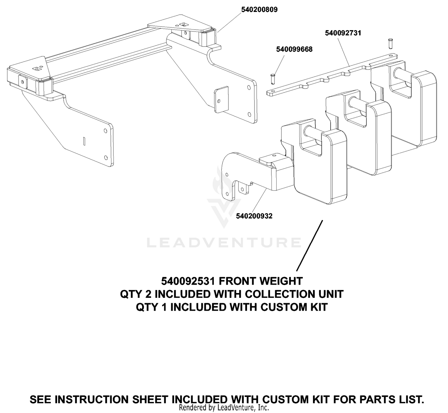 Hitch & Front Weight Bar Assembly