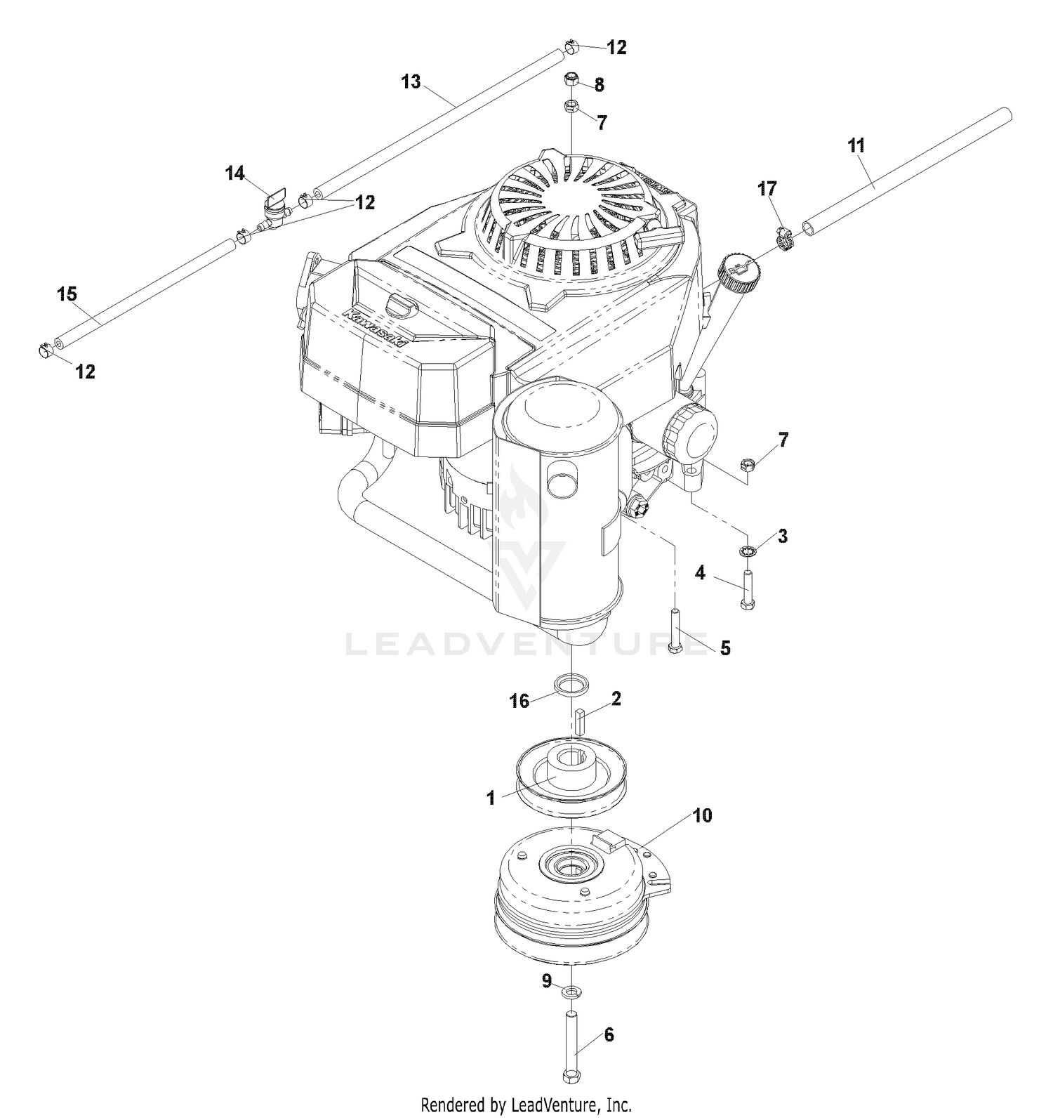 Engine Kawasaki 15 HP And 17 HP