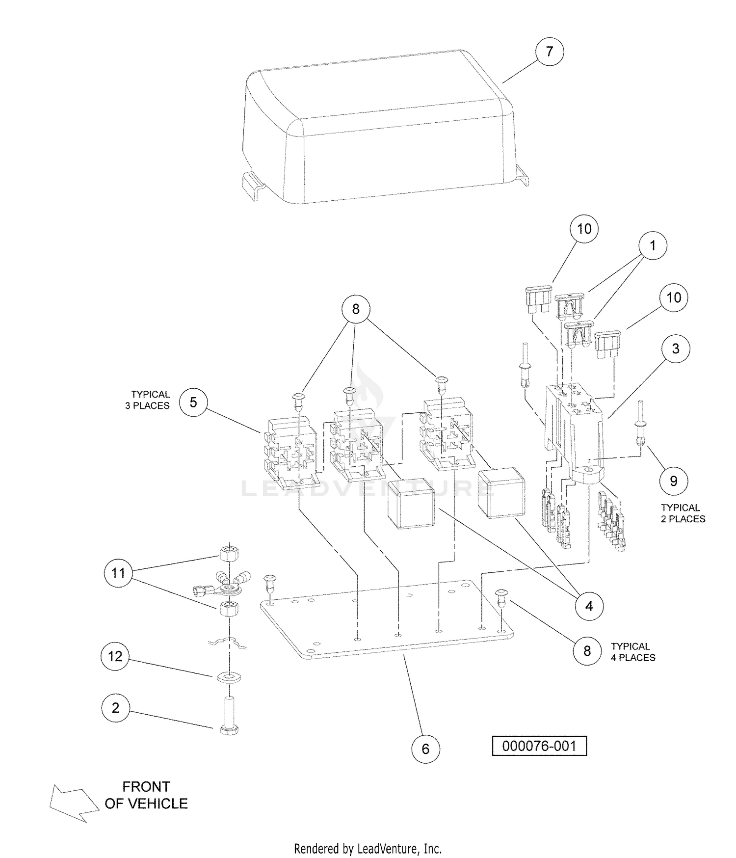 Electrical Component Box, Gasoline Vehicles