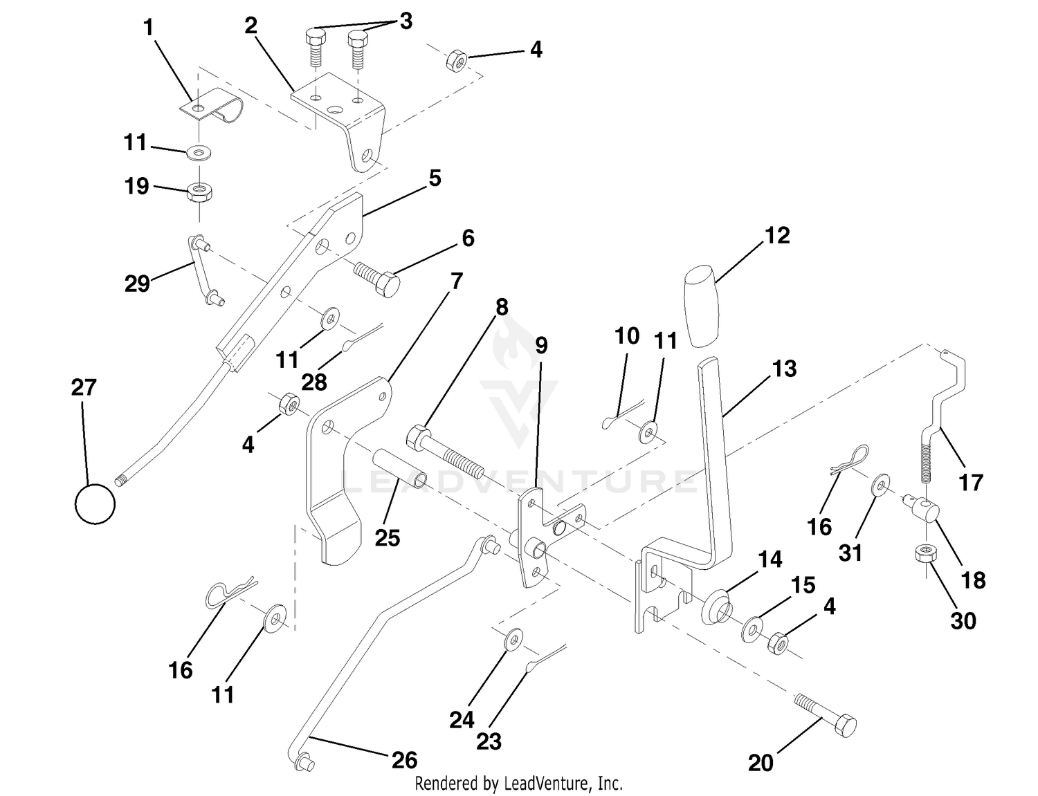 Mower Lift Lever