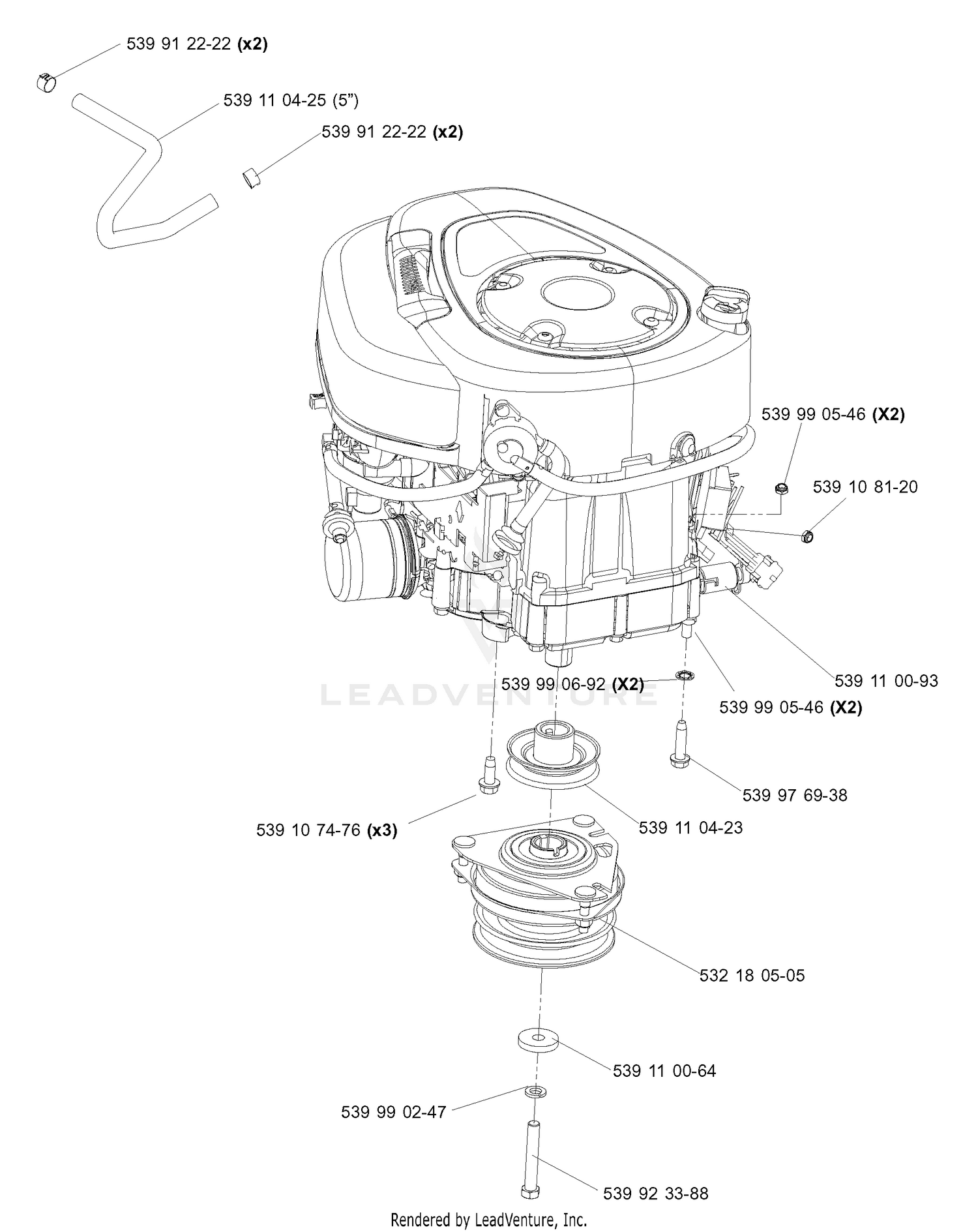 Engine Assembly (22 & 24 HP Briggs & Stratton)