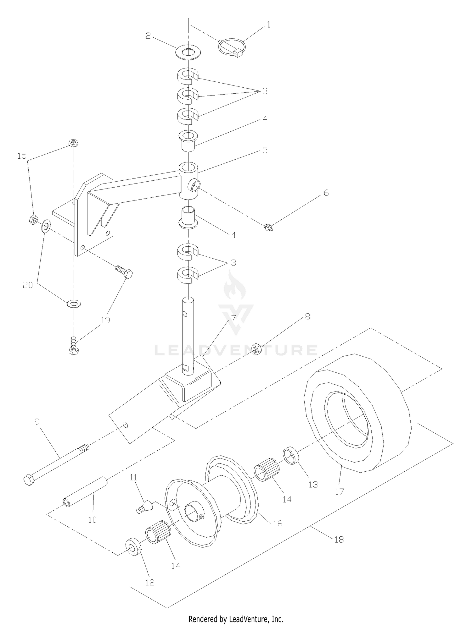 Front Caster Assembly