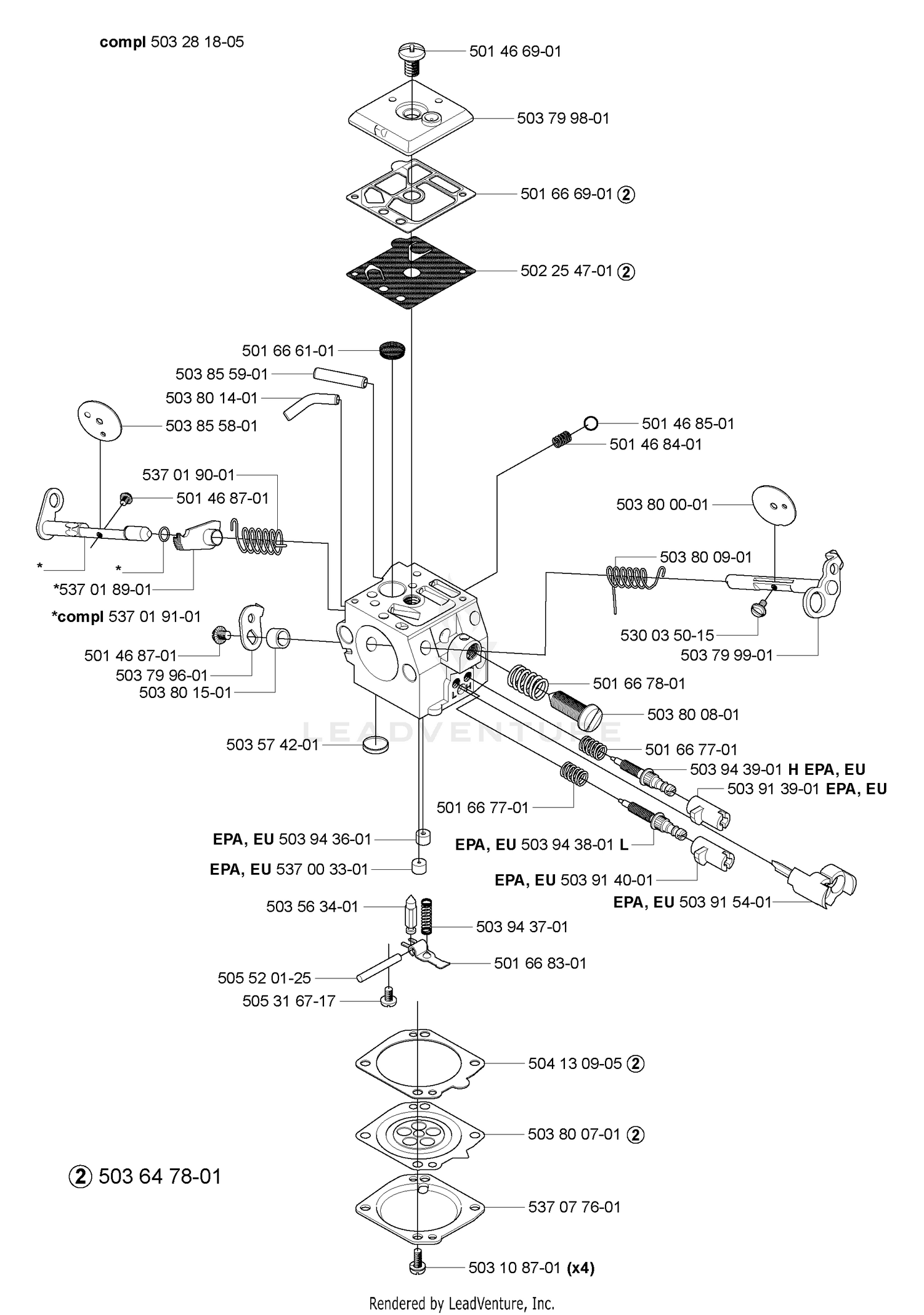 Carburetor Parts - Walbro HD-12B