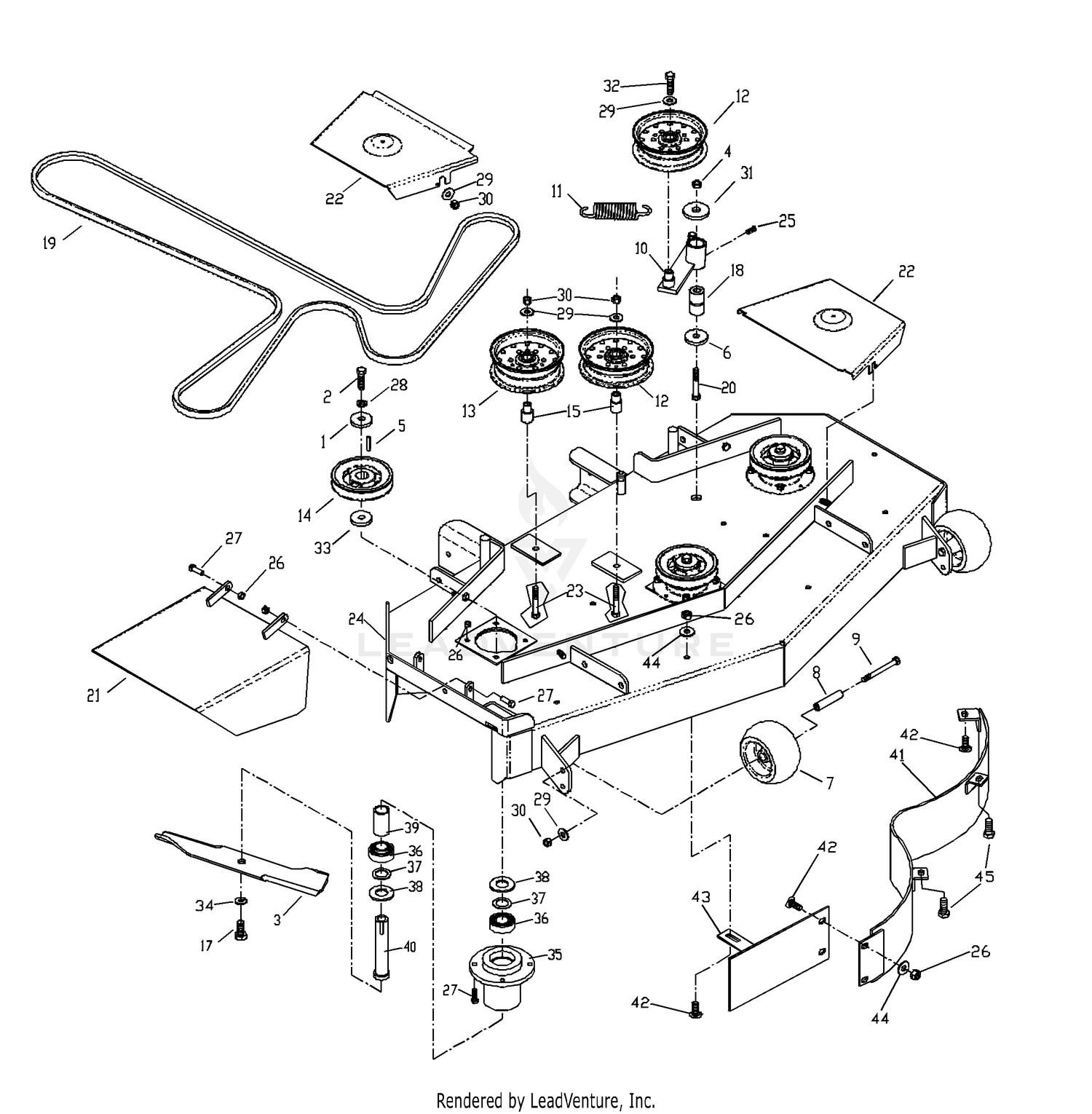 48" Front Deck Assembly