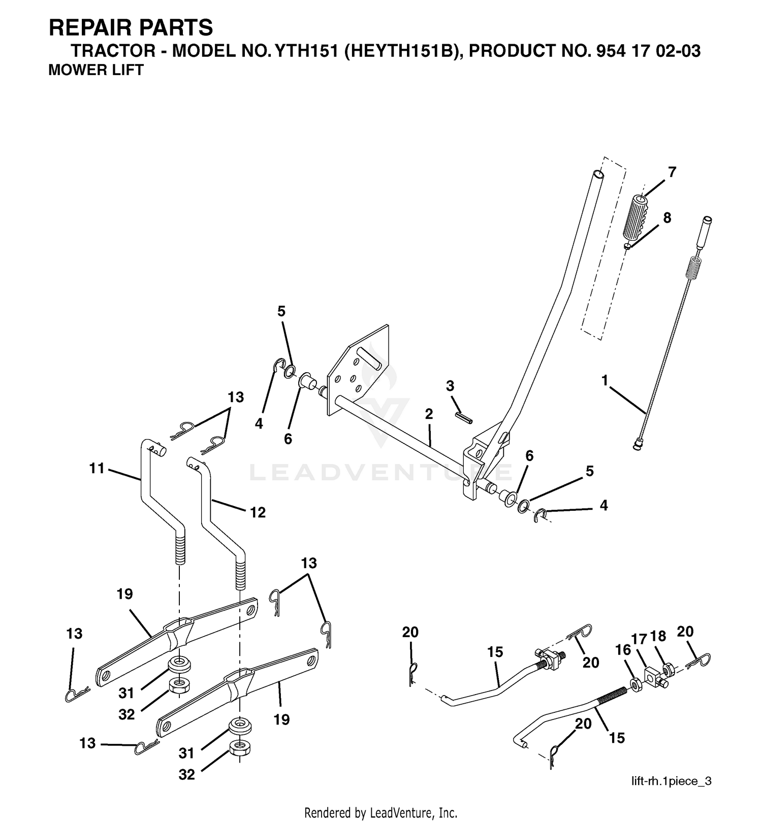 MOWER LIFT / DECK LIFT