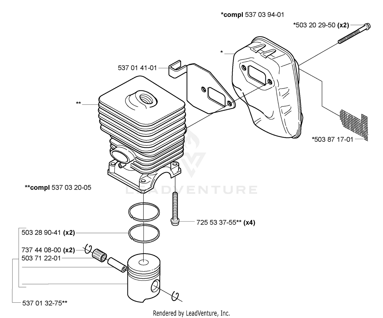 Piston/Cylinder & Muffler