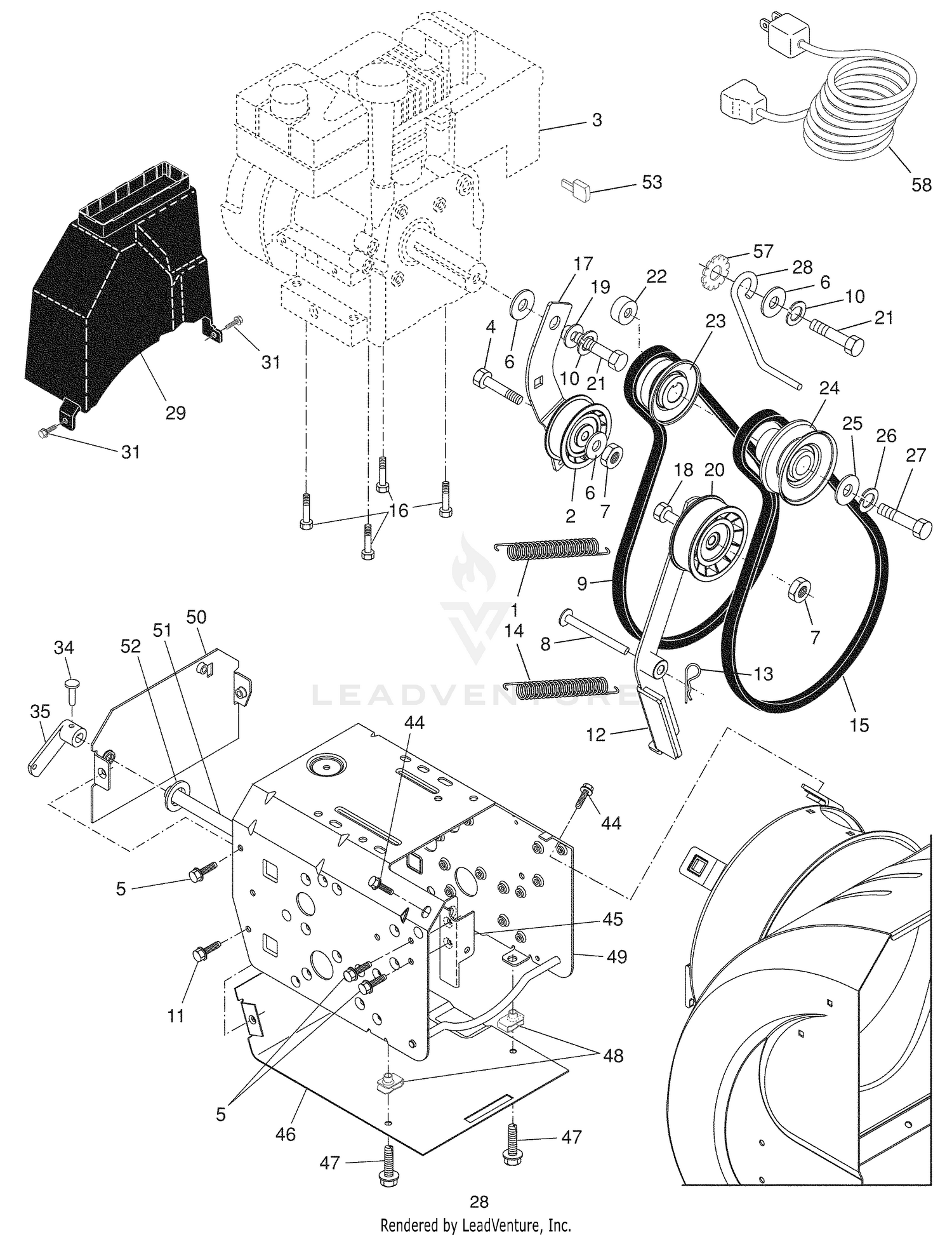 Chassis / Engine / Pulleys