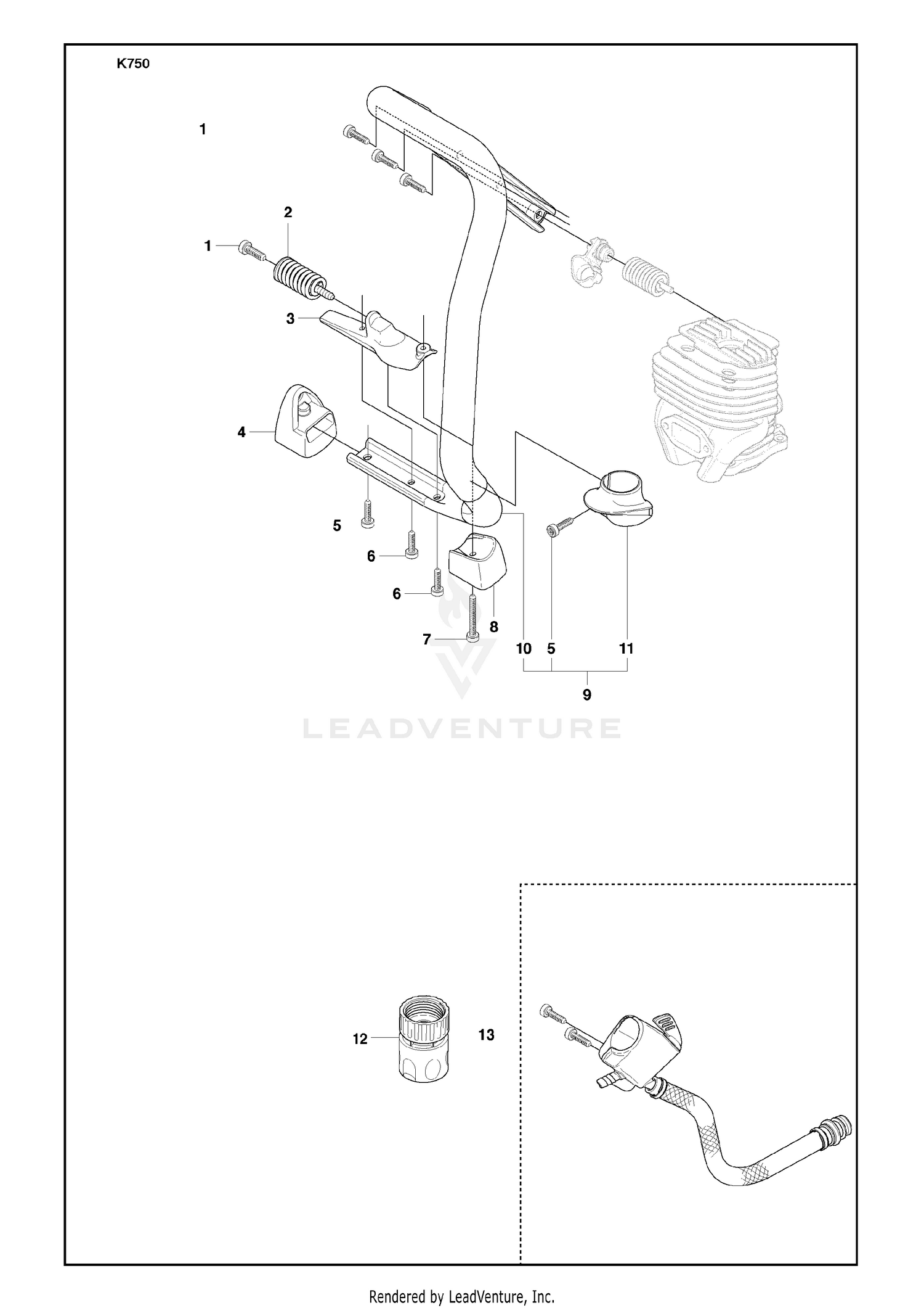 Front Handle And Groumd Support And Hose Kit