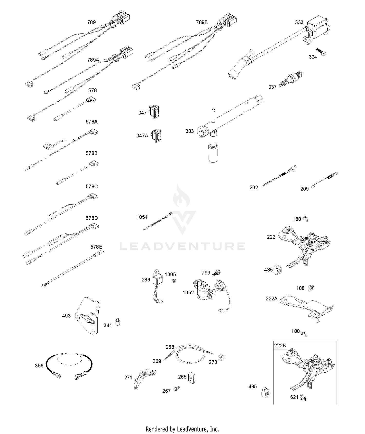 ARMATURE, SPARK PLUG, CONTROLS, ELECTRICAL SYSTEM, GOVERNOR SPRING
