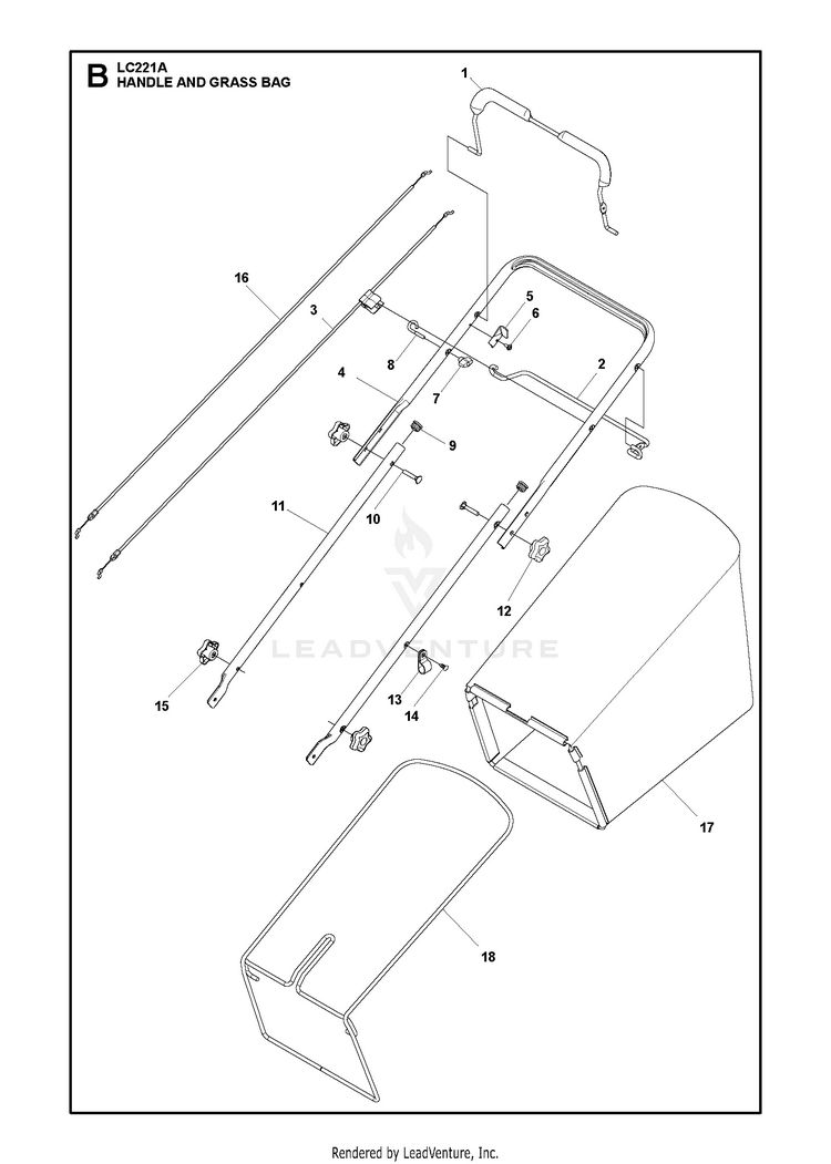 Husqvarna LC 221A 961450026 (201605) Walk Behind Mower Partswarehouse
