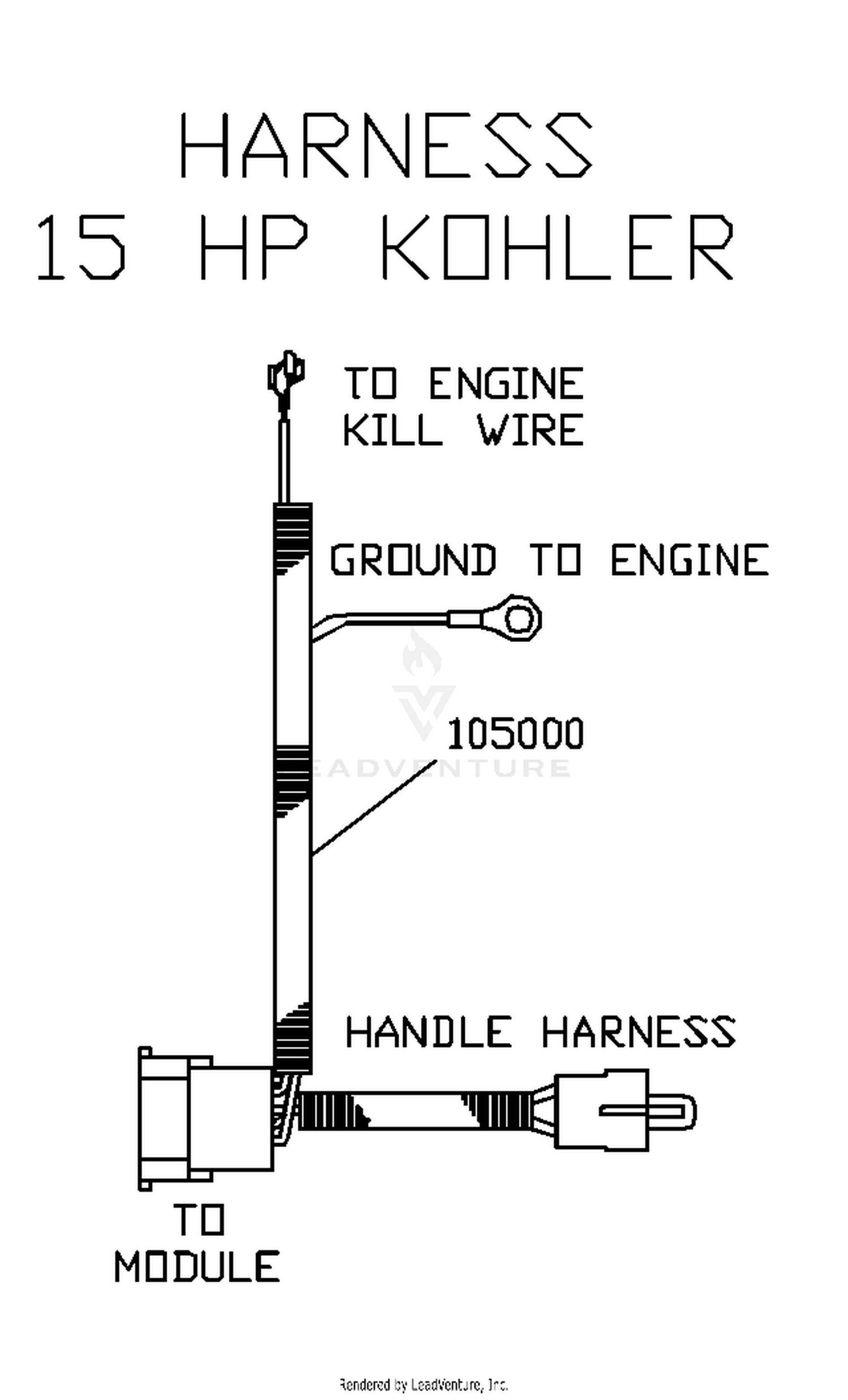 Harness 15 HP Kohler