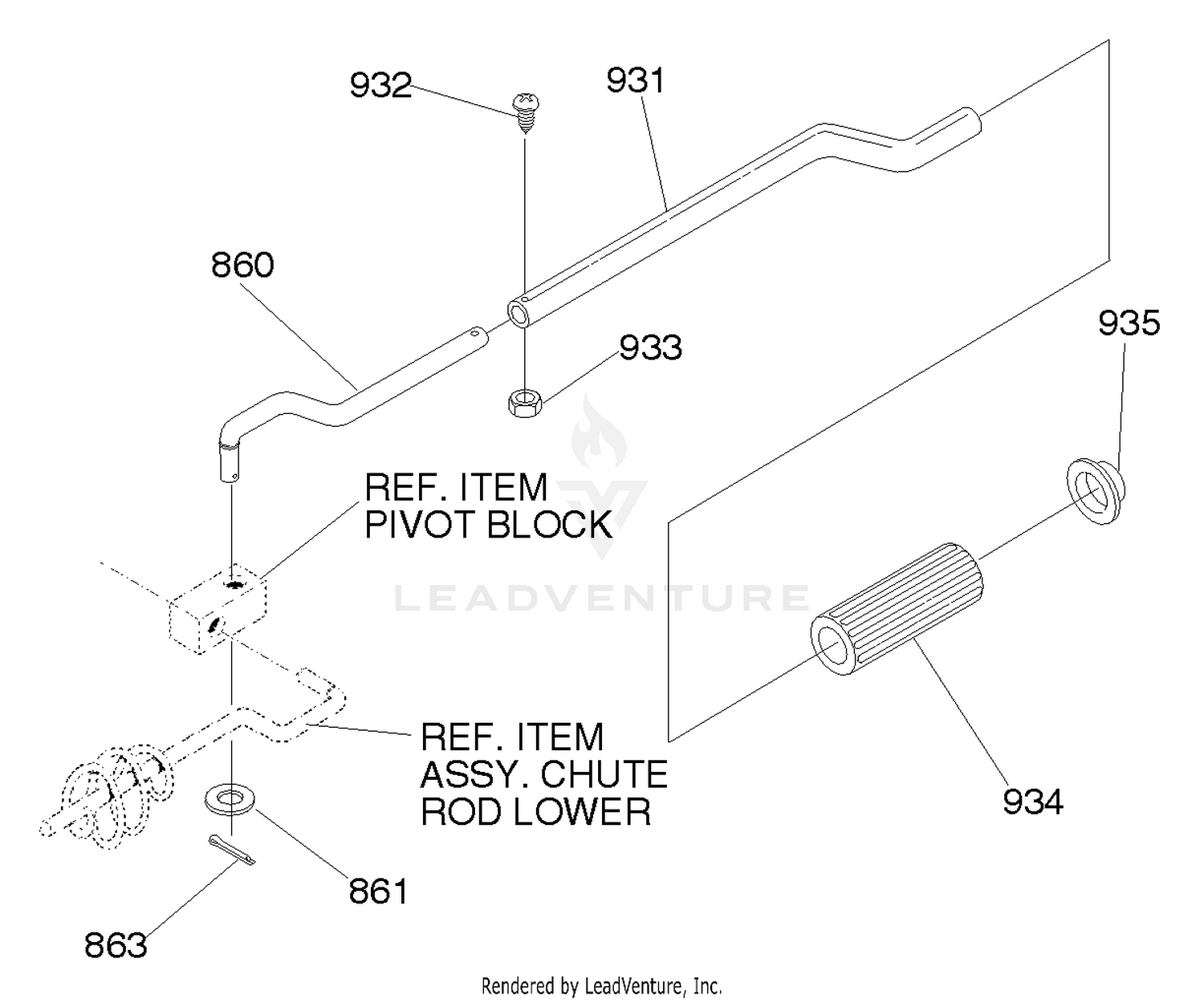 Chute Rod Assembly