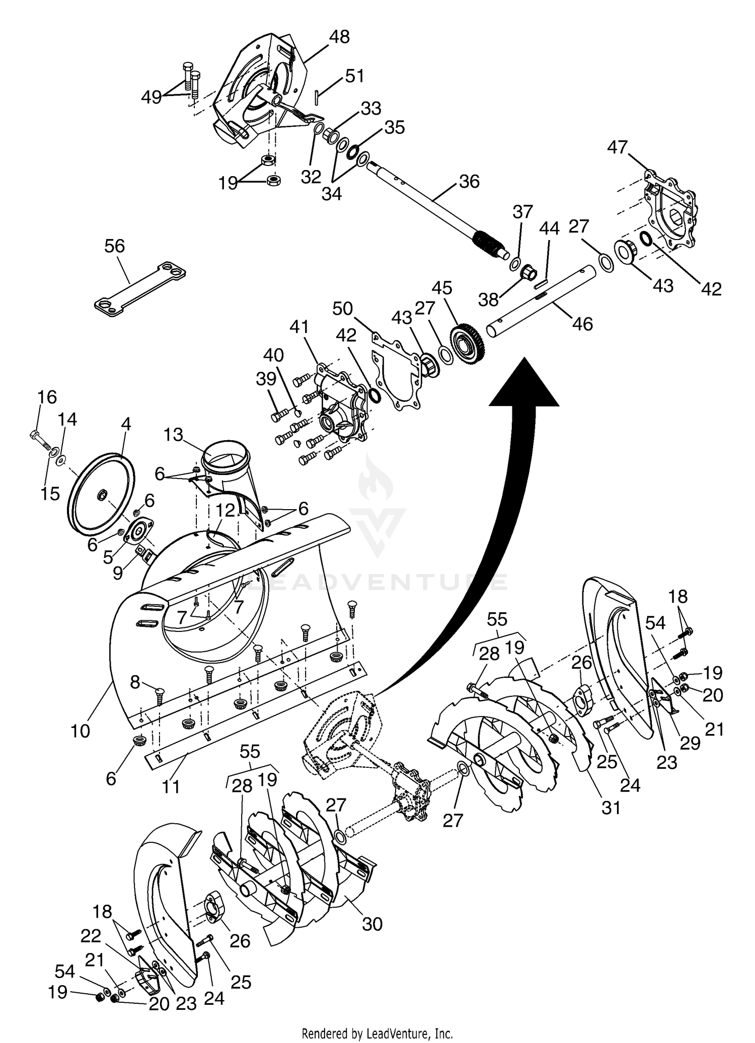 Auger Housing / Impeller Assembly