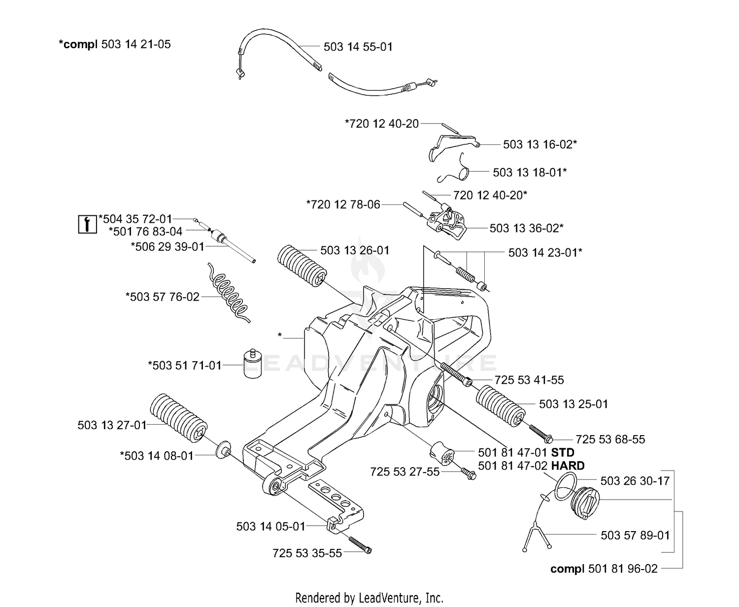 Fuel Tank / Rear Handle