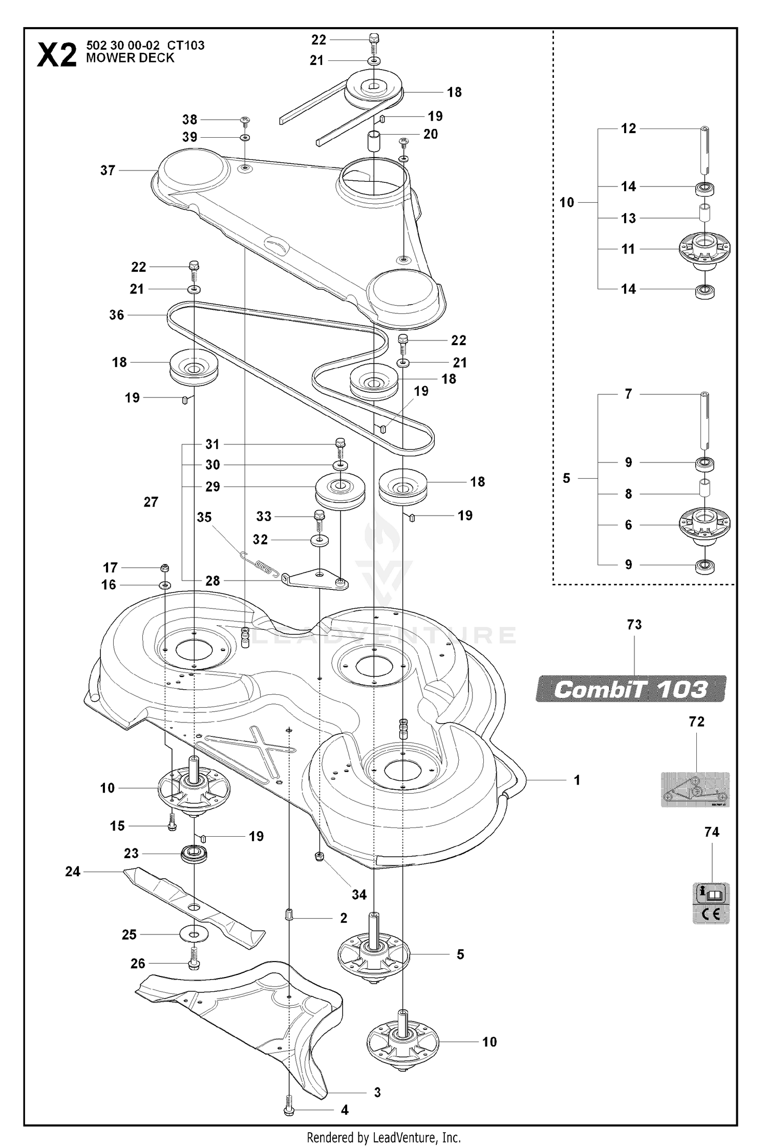 103CM CUTTING DECK 3