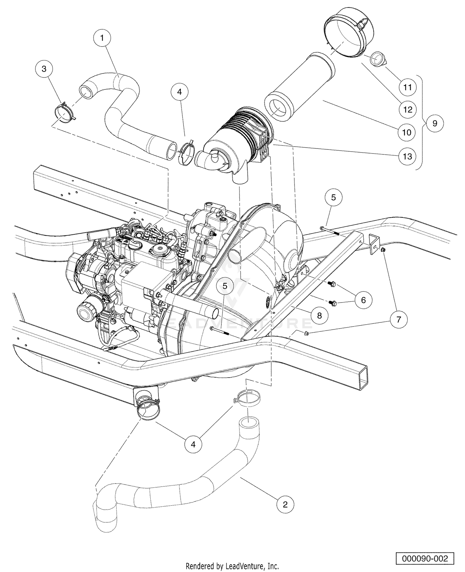 Intake Duck And Air Box Assembly - Diesel Vehicles