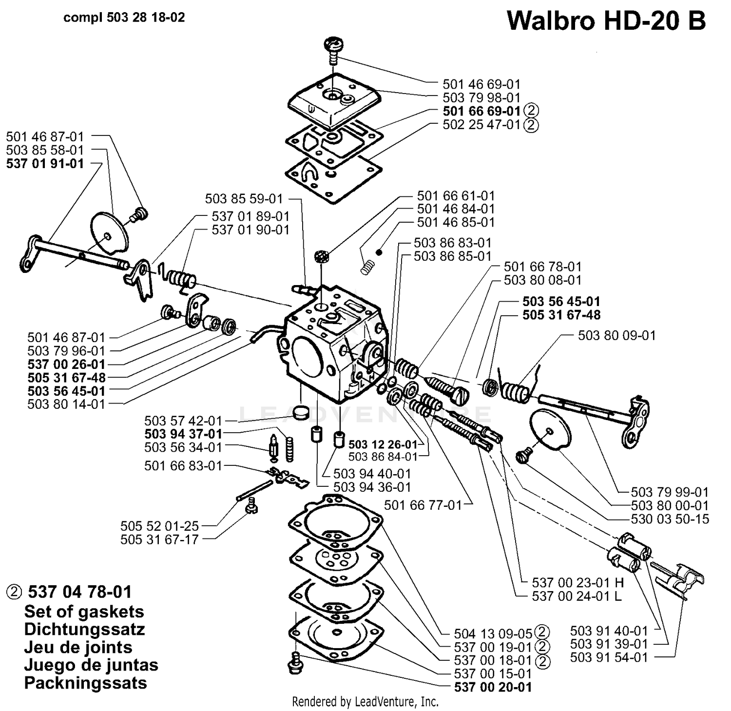 Carburetor - Walbro HD-20 B