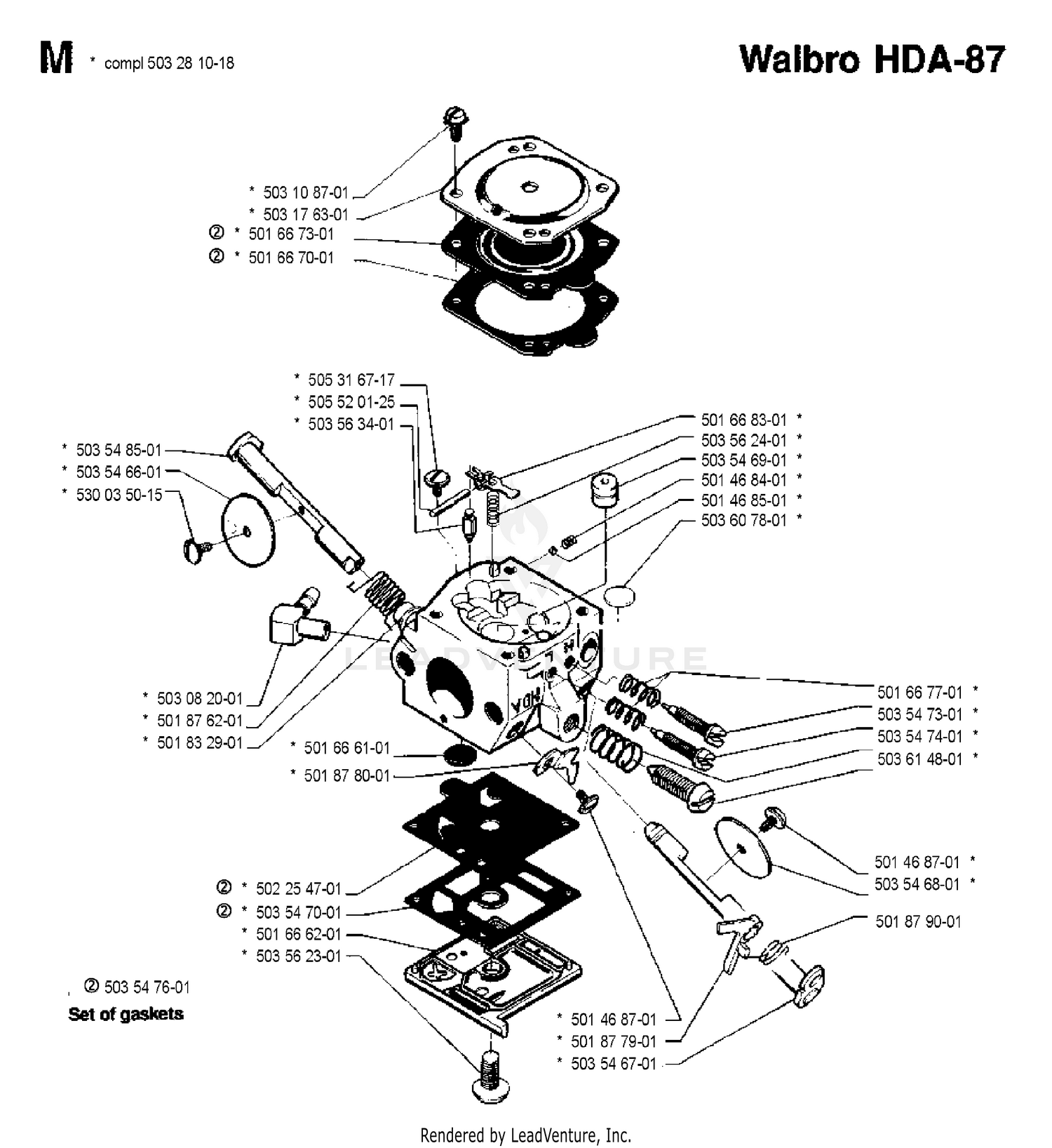 Carburetor Parts (Walbro HDA-87)