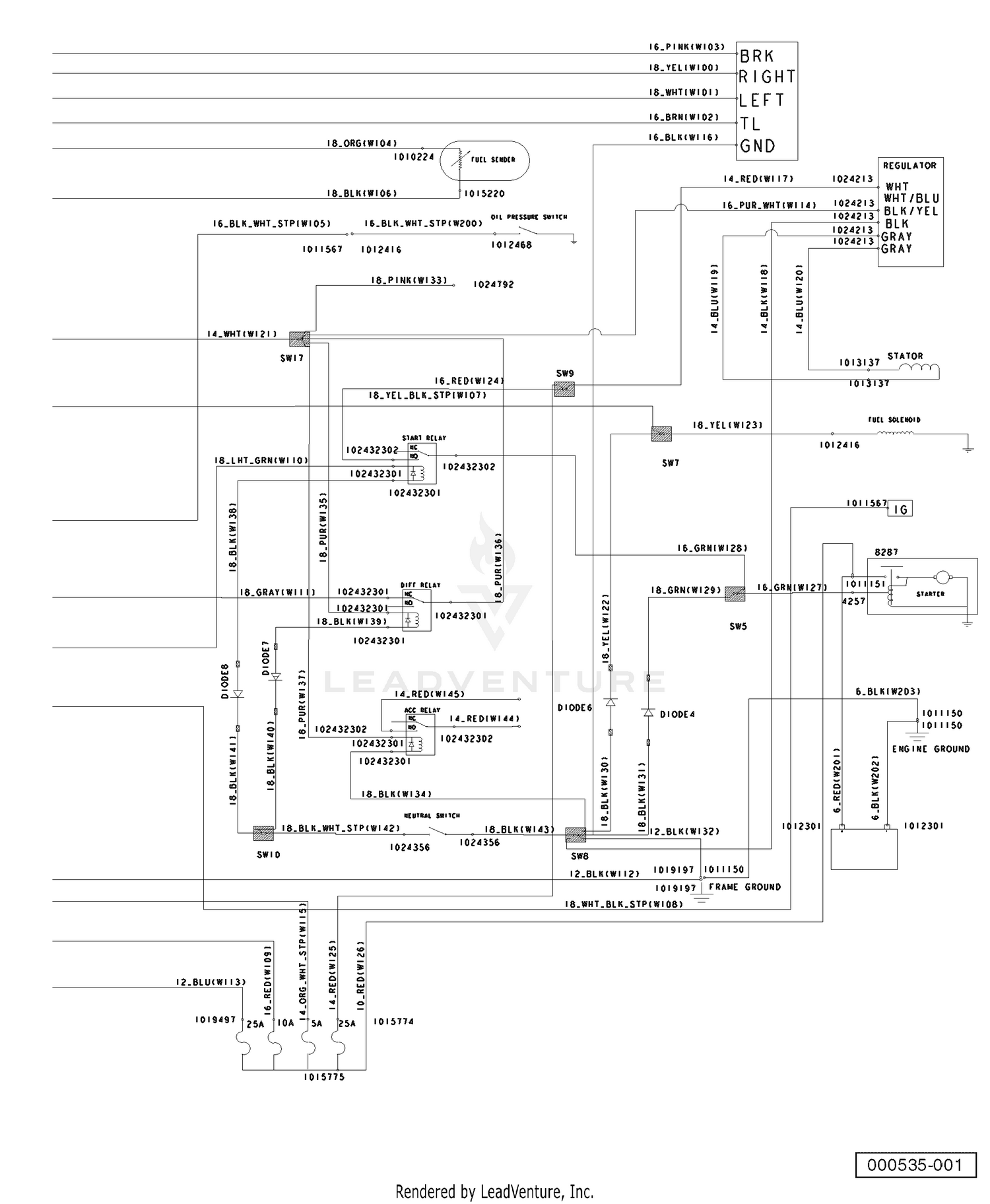 Wiring - Gasoline Vehicle, Multi-Piece (Part B)