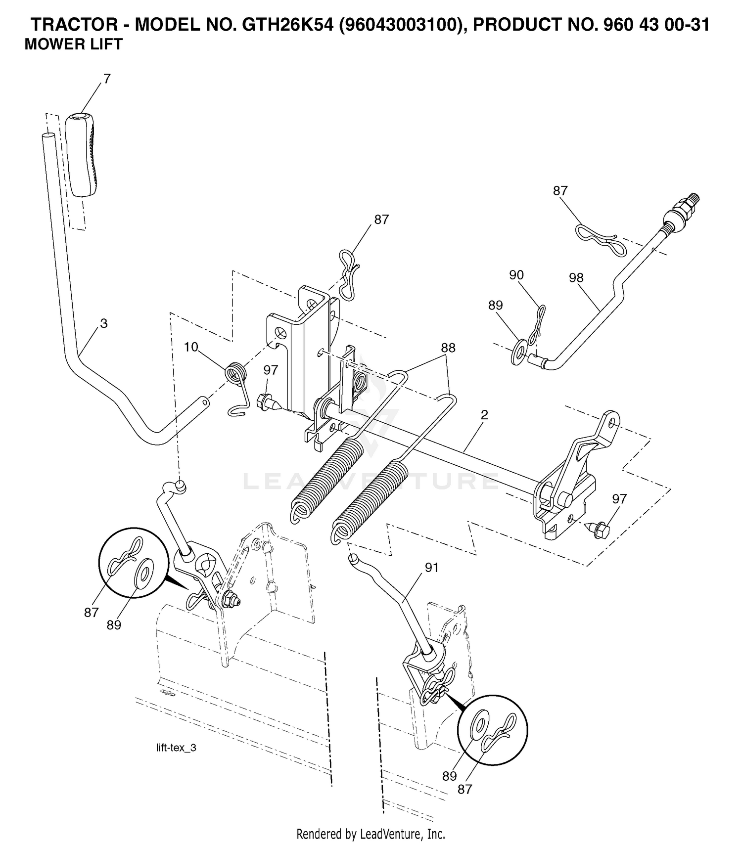 MOWER LIFT / DECK LIFT