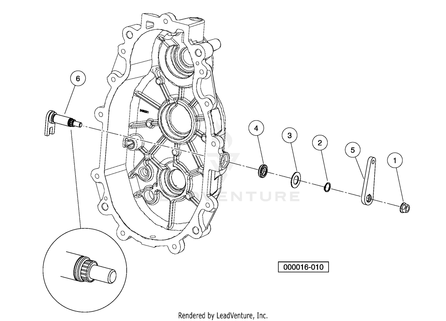 Transmission Shift Shaft and Bell Crank (Style B)
