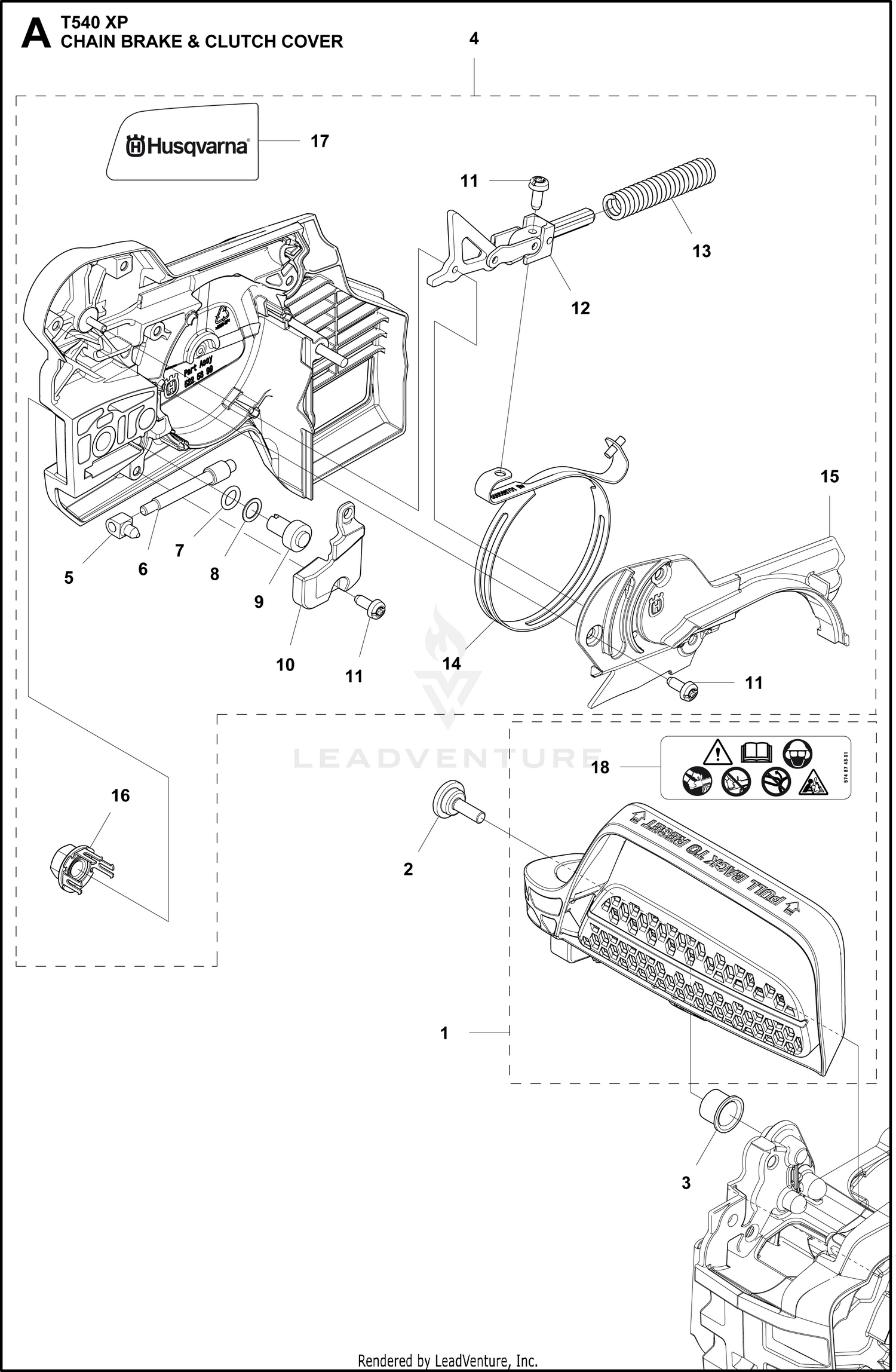 CHAIN BRAKE & CLUTCH COVER
