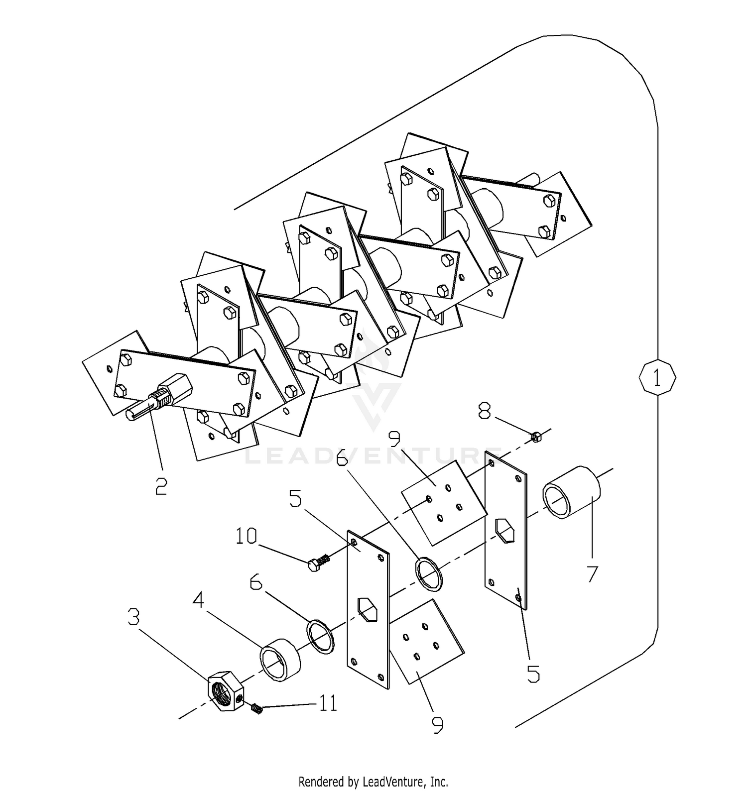 Slicer Shaft Assembly
