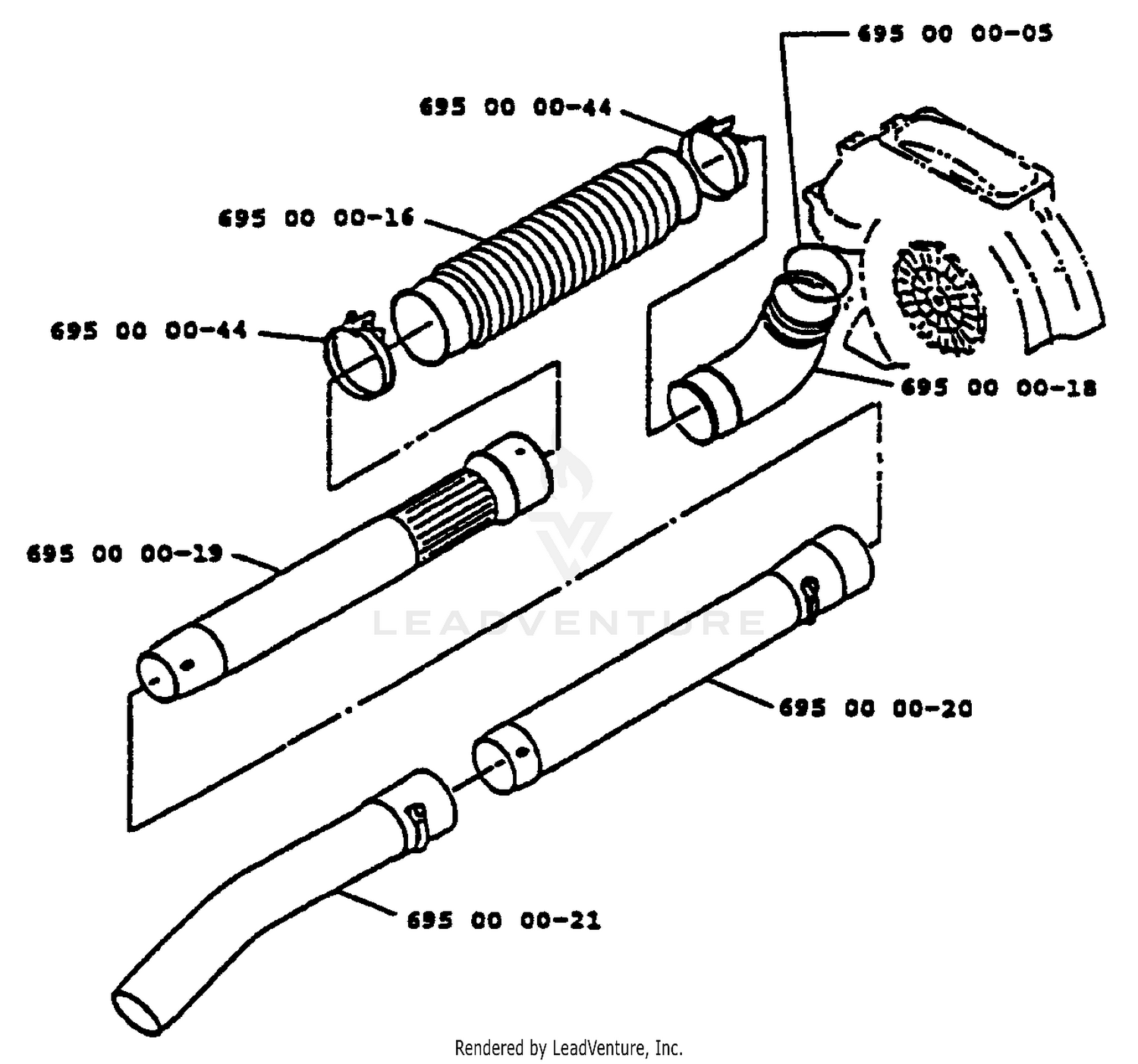 Blower Tubes (Frame Mount Throttle)
